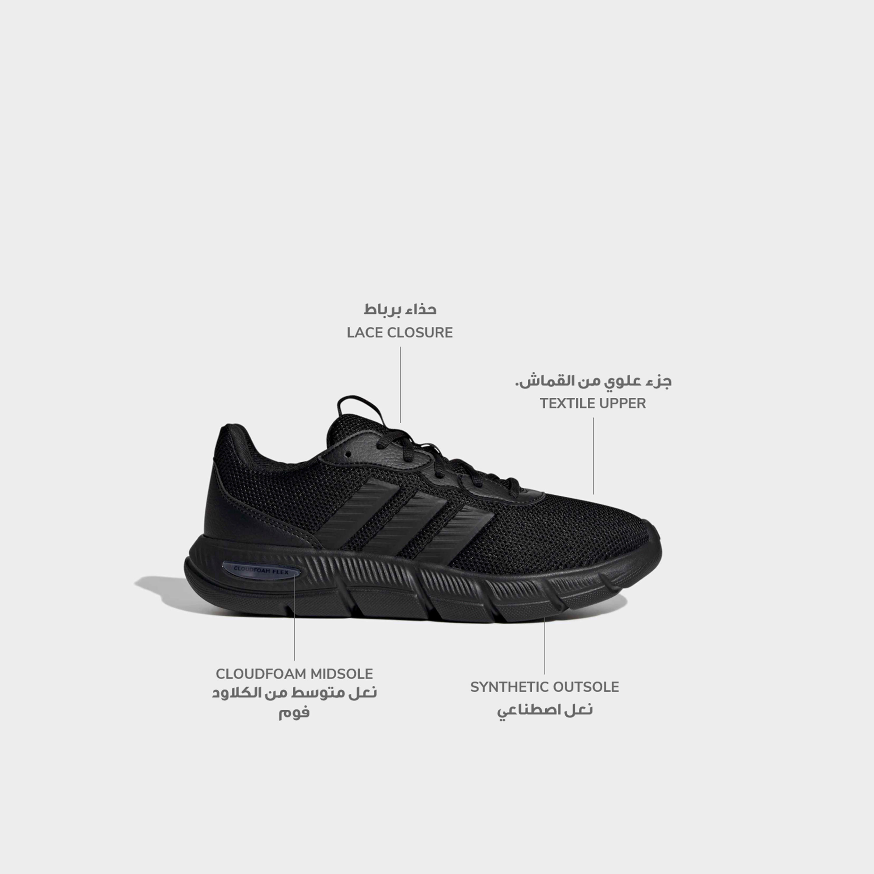 Adidas Women Cloudfoam Flex Lace-Up Ankle Sneakers-sports-women-shoes-image-2