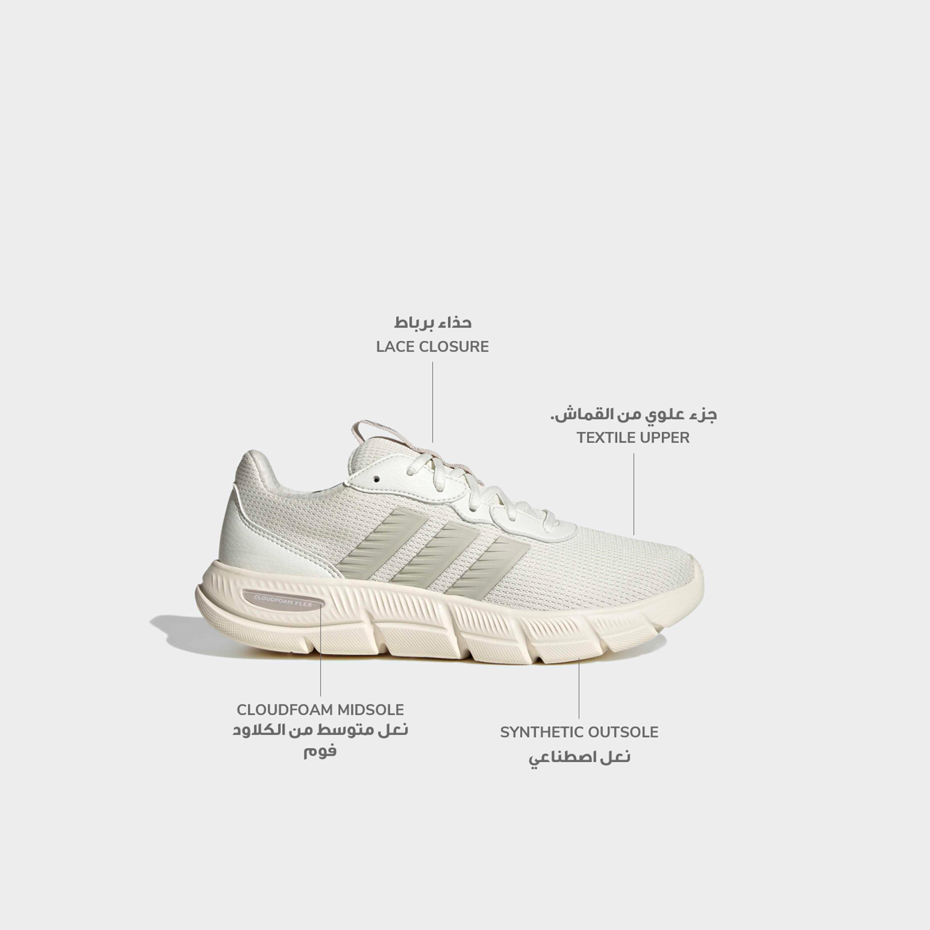 Adidas Women Cloudfoam Flex Lace-Up Ankle Sneakers-sports-women-shoes-image-2