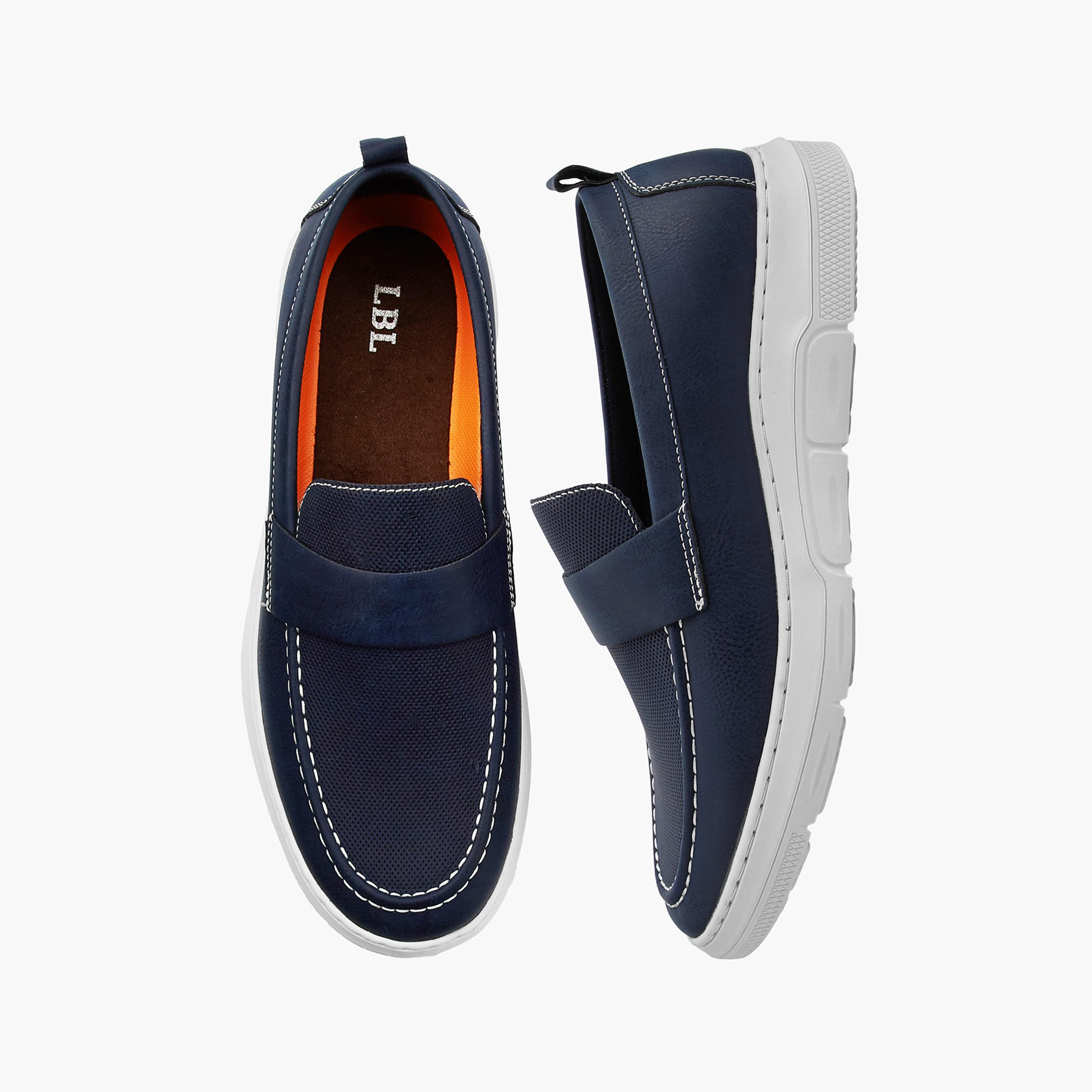 حذء لوفر سادة سهل الارتداء وبألسنة سحب من إل بي إل بواسطة شو إكسبريس-men-shoes-loafersandmoccasins-image-1