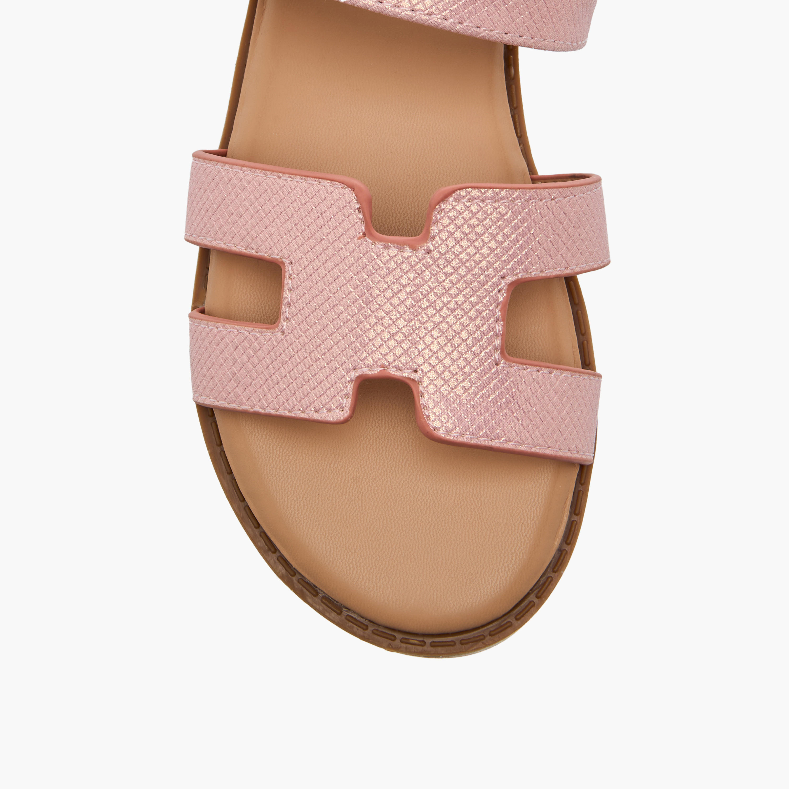 صندل بارز الملمس بشريط إغلاق لاصق للبنات من فلورا بيلا-girls-shoes-sandals-image-3