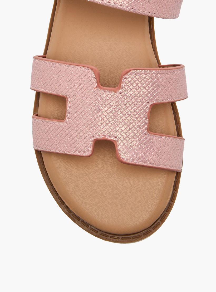 صندل بارز الملمس بشريط إغلاق لاصق للبنات من فلورا بيلا-girls-shoes-sandals-image-3