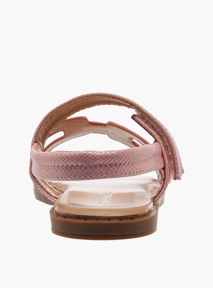 صندل بارز الملمس بشريط إغلاق لاصق للبنات من فلورا بيلا-girls-shoes-sandals-image-4
