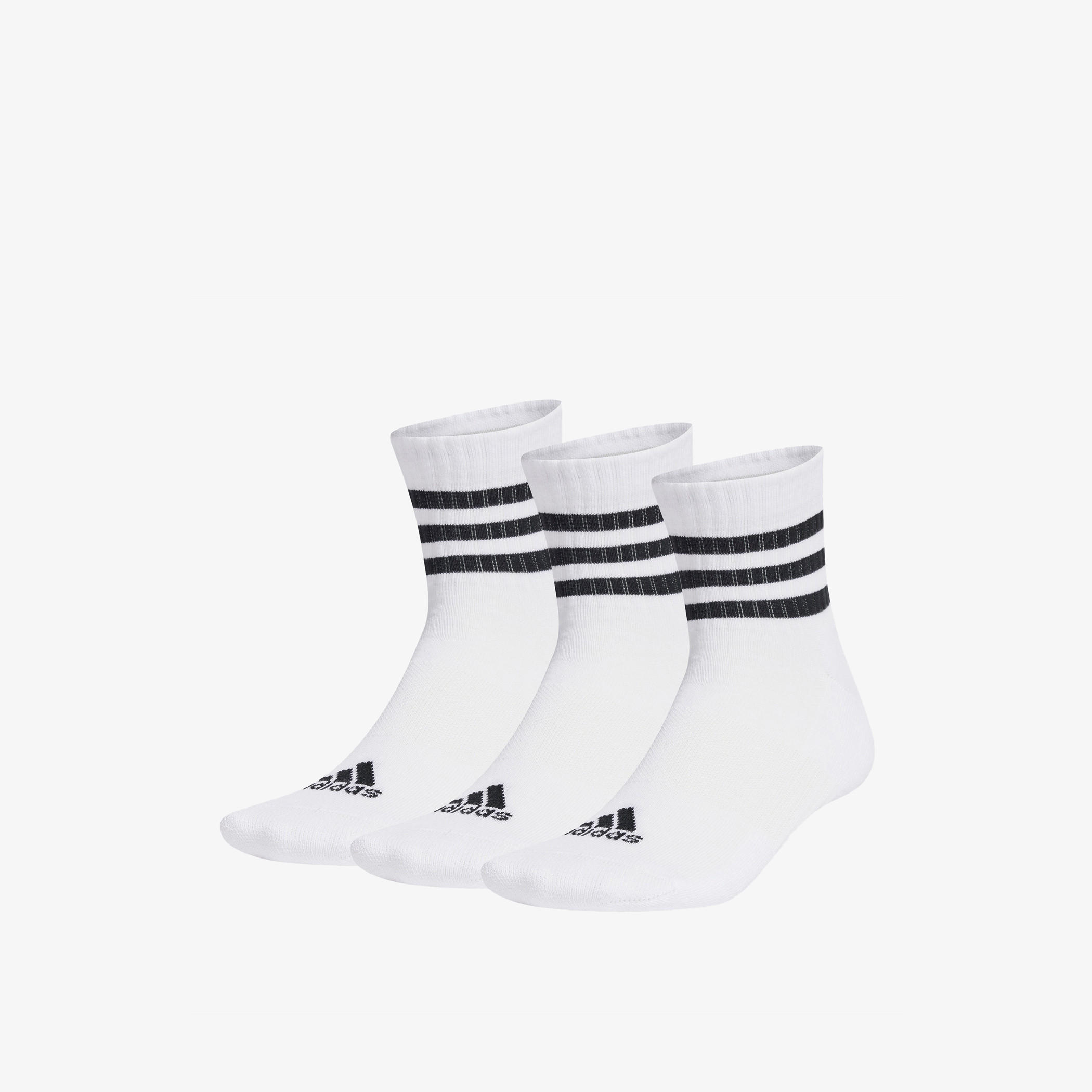 طقم جوارب بطول متوسط 3 أزواج وتفاصيل شعار من أديداس-men-socks-image-1