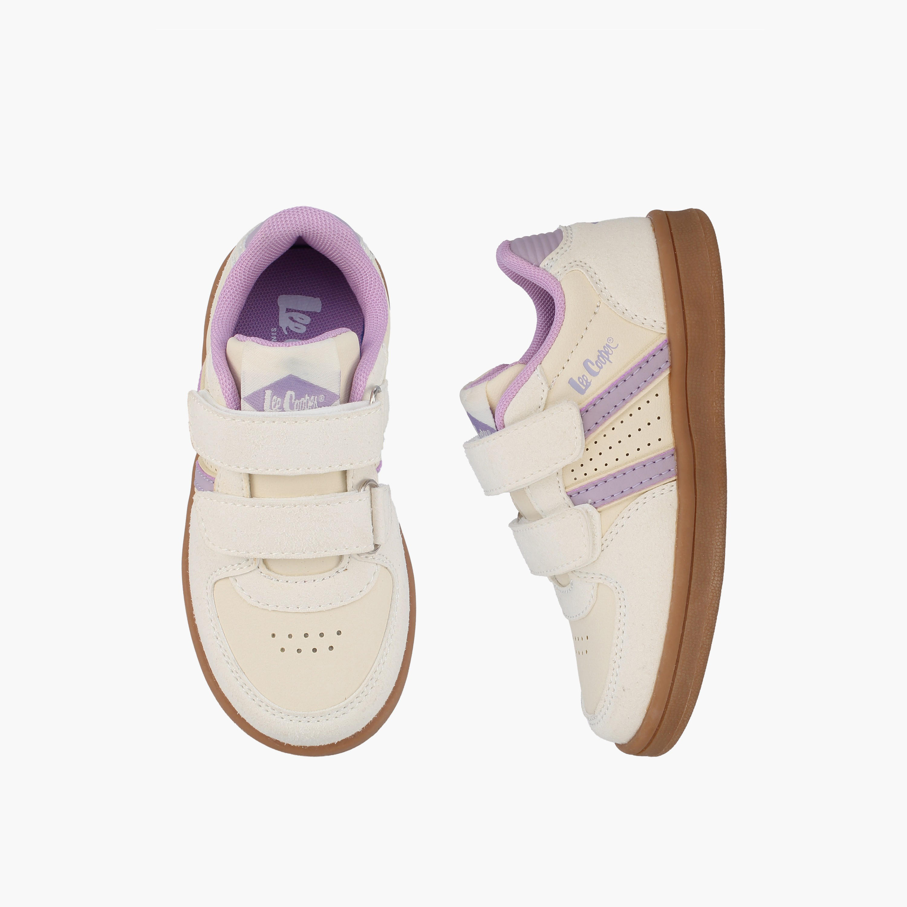 حذاء سنيكرز طول الكاحل بشريط إغلاق لاصق للبنات من لي كوبر-girls-shoes-sneakers-image-1