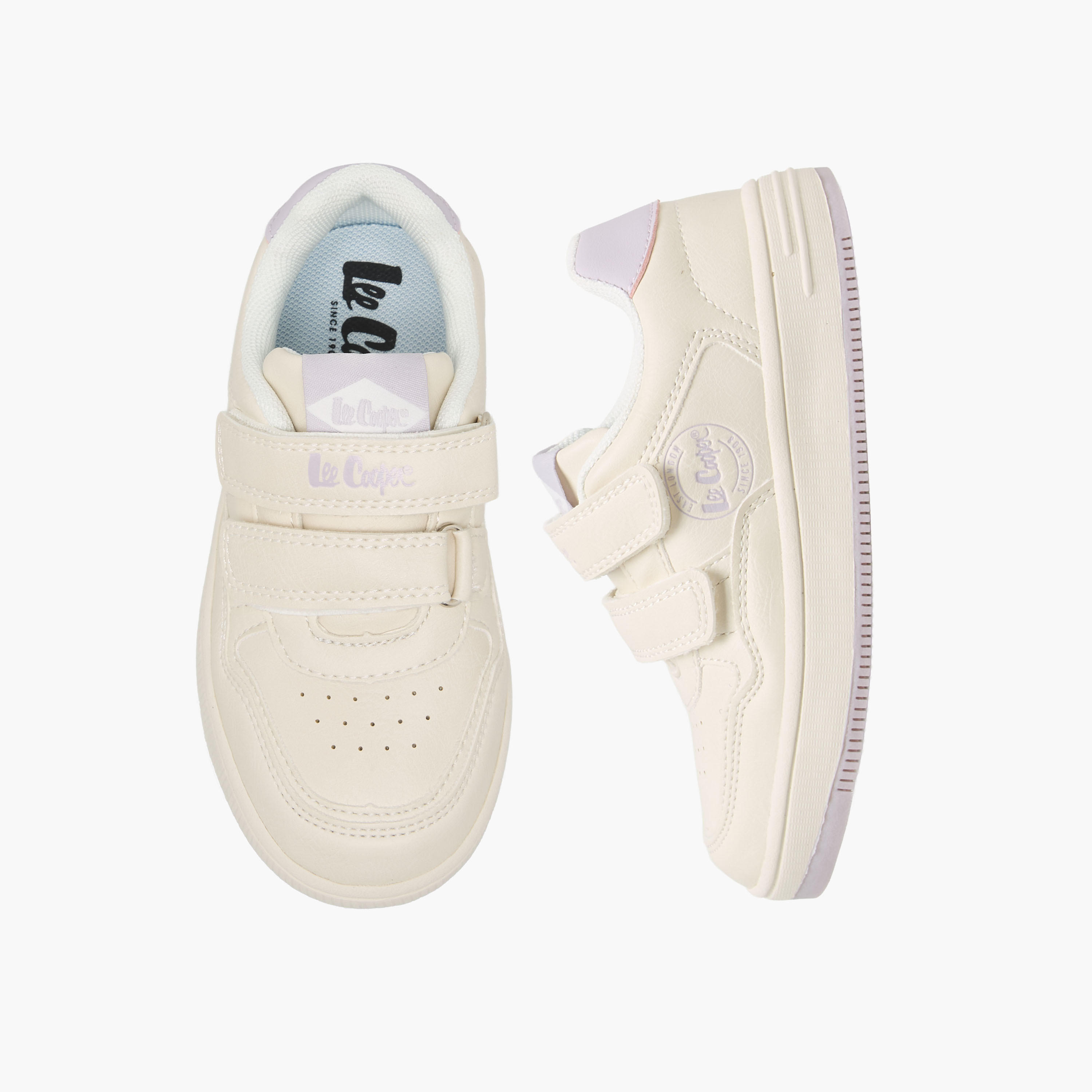 حذاء سنيكرز طول الكاحل بشريط إغلاق لاصق للبنات من لي كوبر-girls-shoes-sneakers-image-1