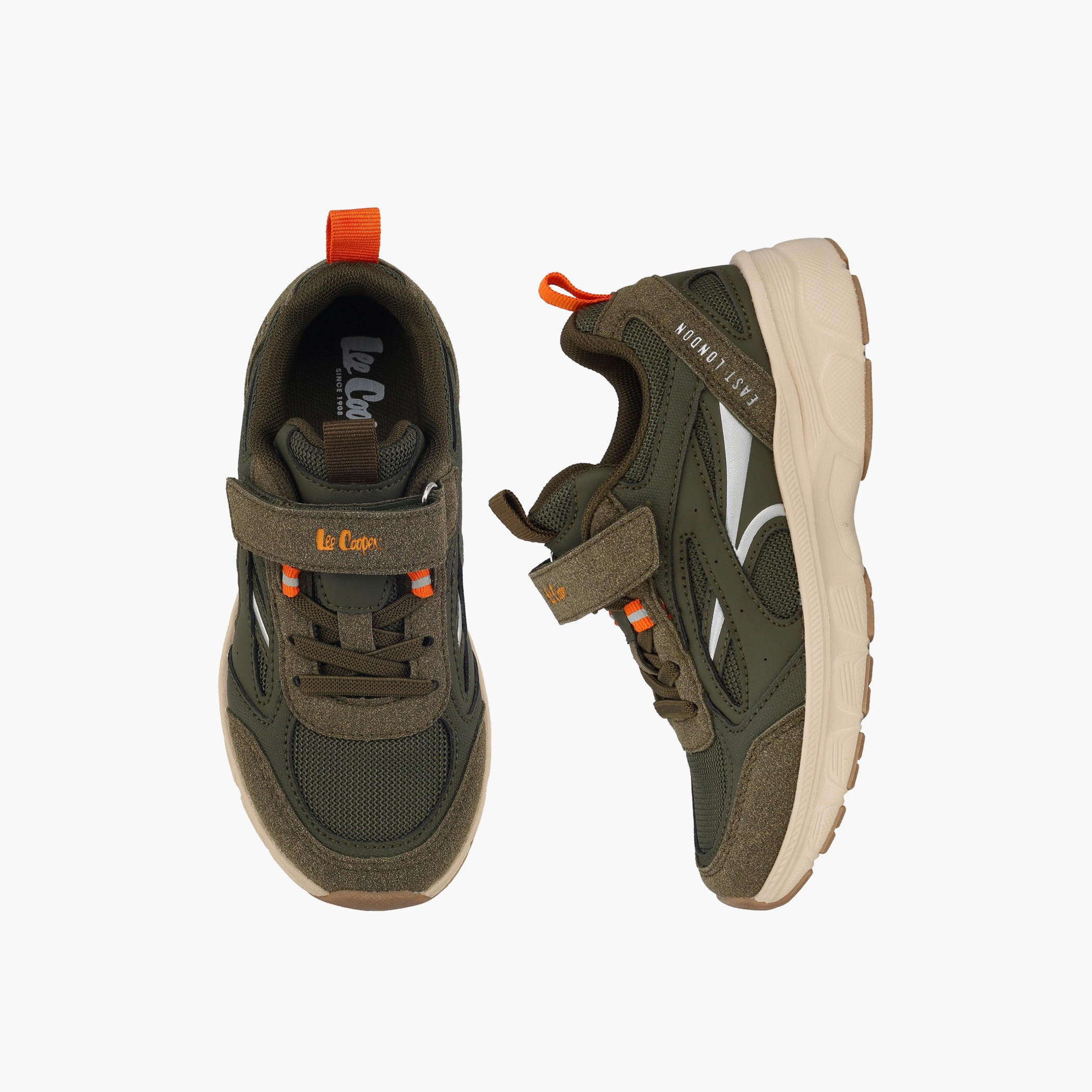 حذاء سنيكرز طول الكاحل بشريط إغلاق للأولاد من لي كوبر-boys-shoes-sneakers-image-1