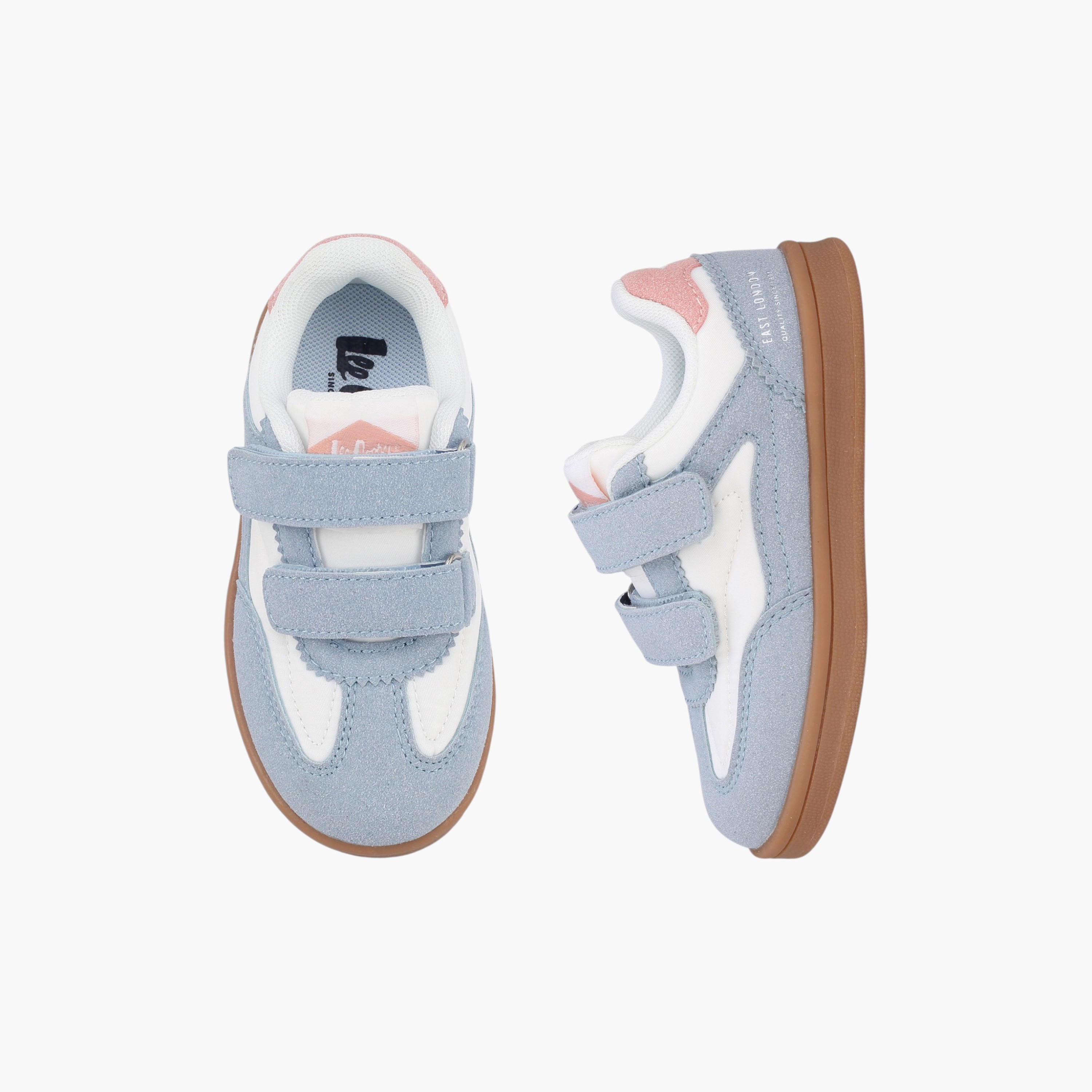 Lee Cooper Girls Panelled Hook & Loop Sneakers-girls-shoes-sneakers-image-1
