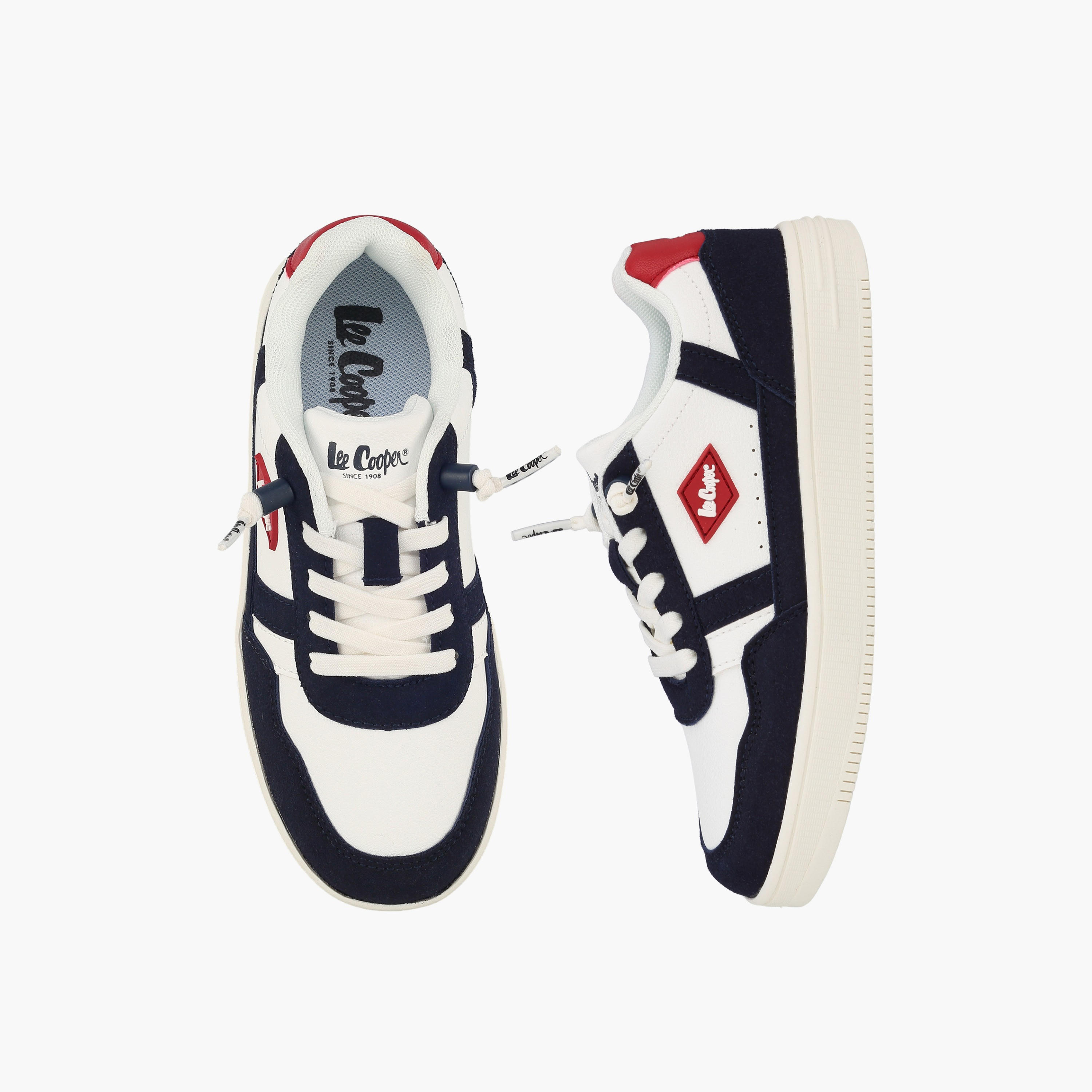Lee Cooper Boys Panelled Lace-Up Sneakers-boys-shoes-sneakers-image-1