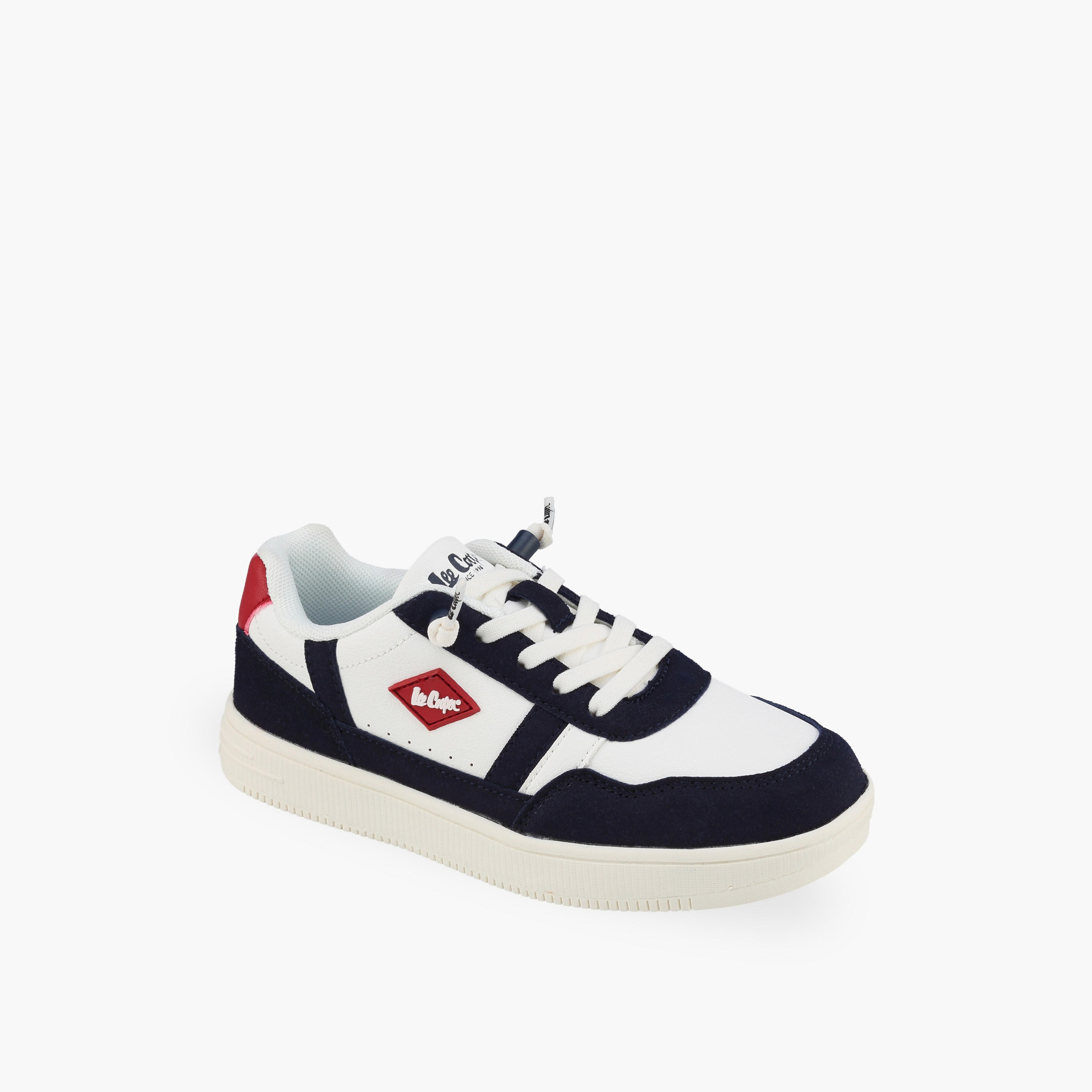 Lee Cooper Boys Panelled Lace-Up Sneakers-boys-shoes-sneakers-image-2