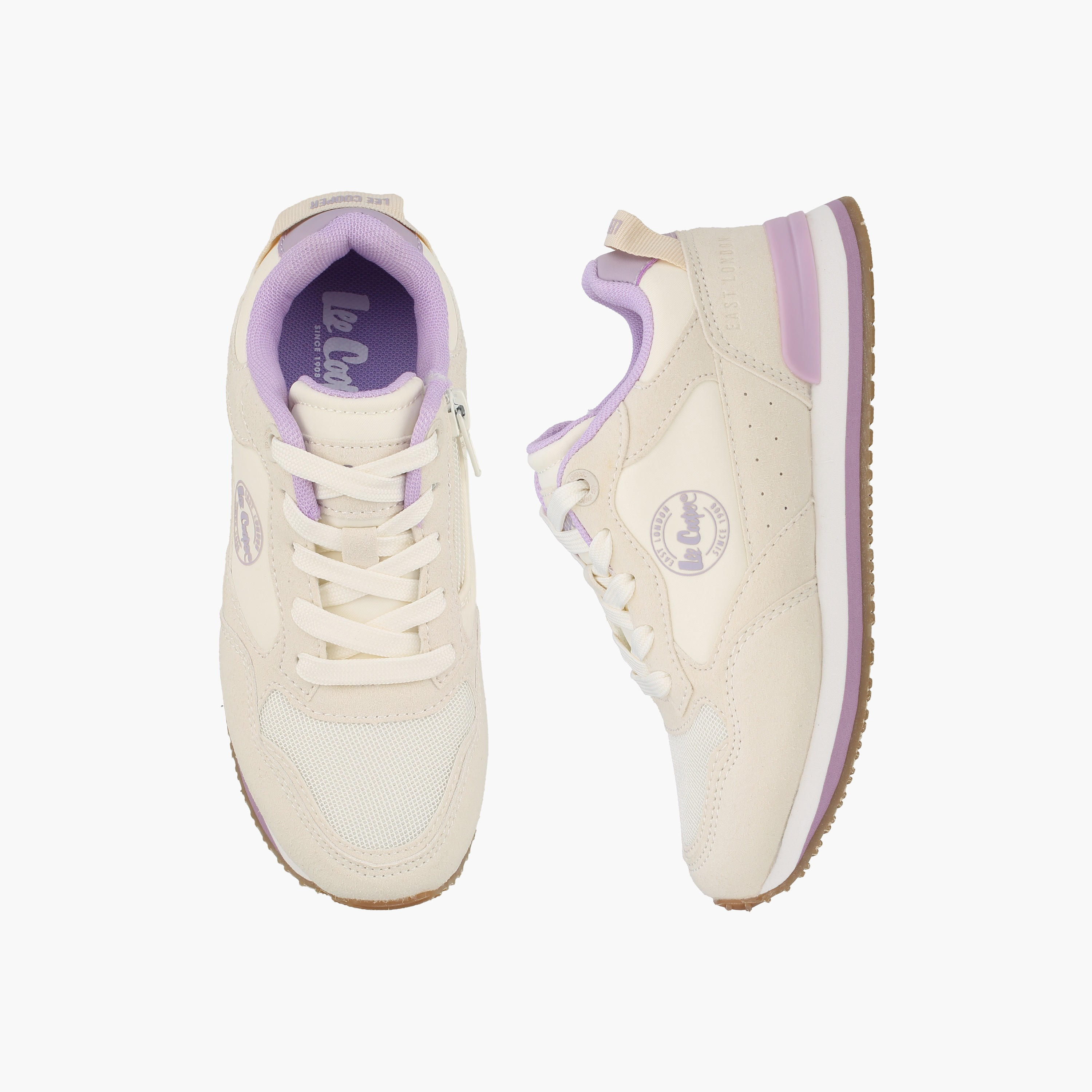 حذاء سنيكرز برباط وألواح للبنات من لي كوبر-girls-shoes-sneakers-image-1