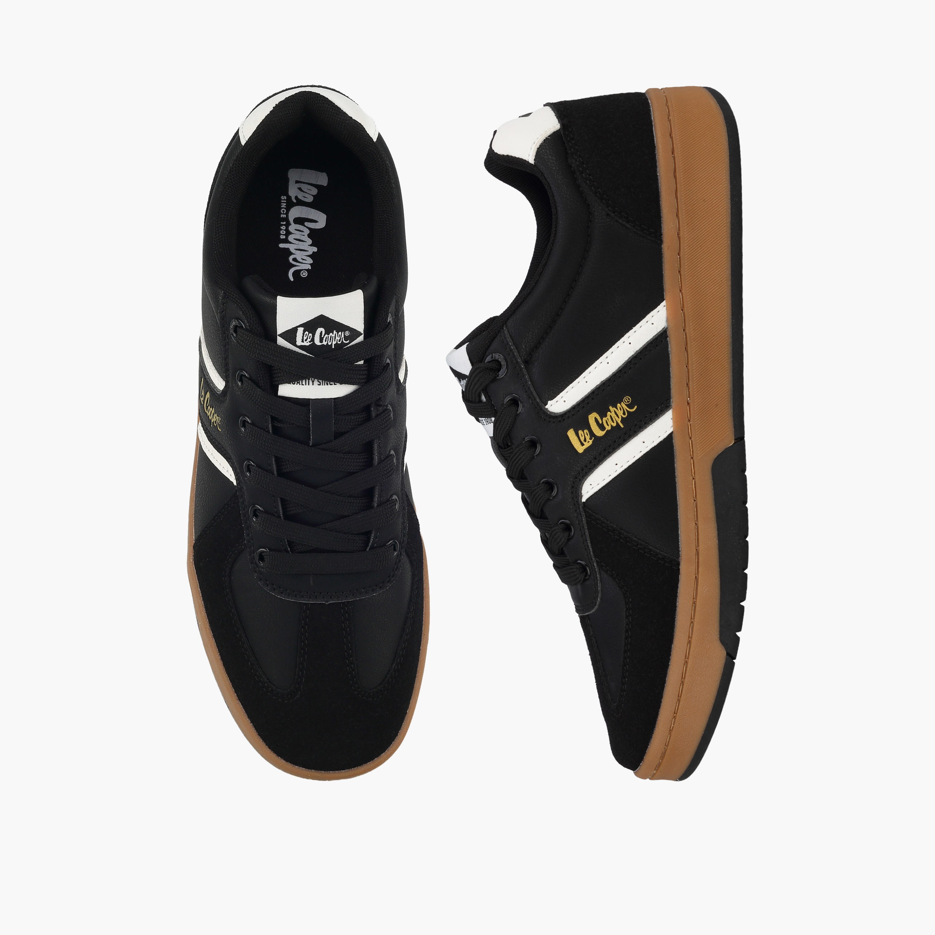 حذاء سنيكرز رجالي بطبعة شعار ورباط إغلاق من لي كوبر-men-shoes-sneakers-image-1