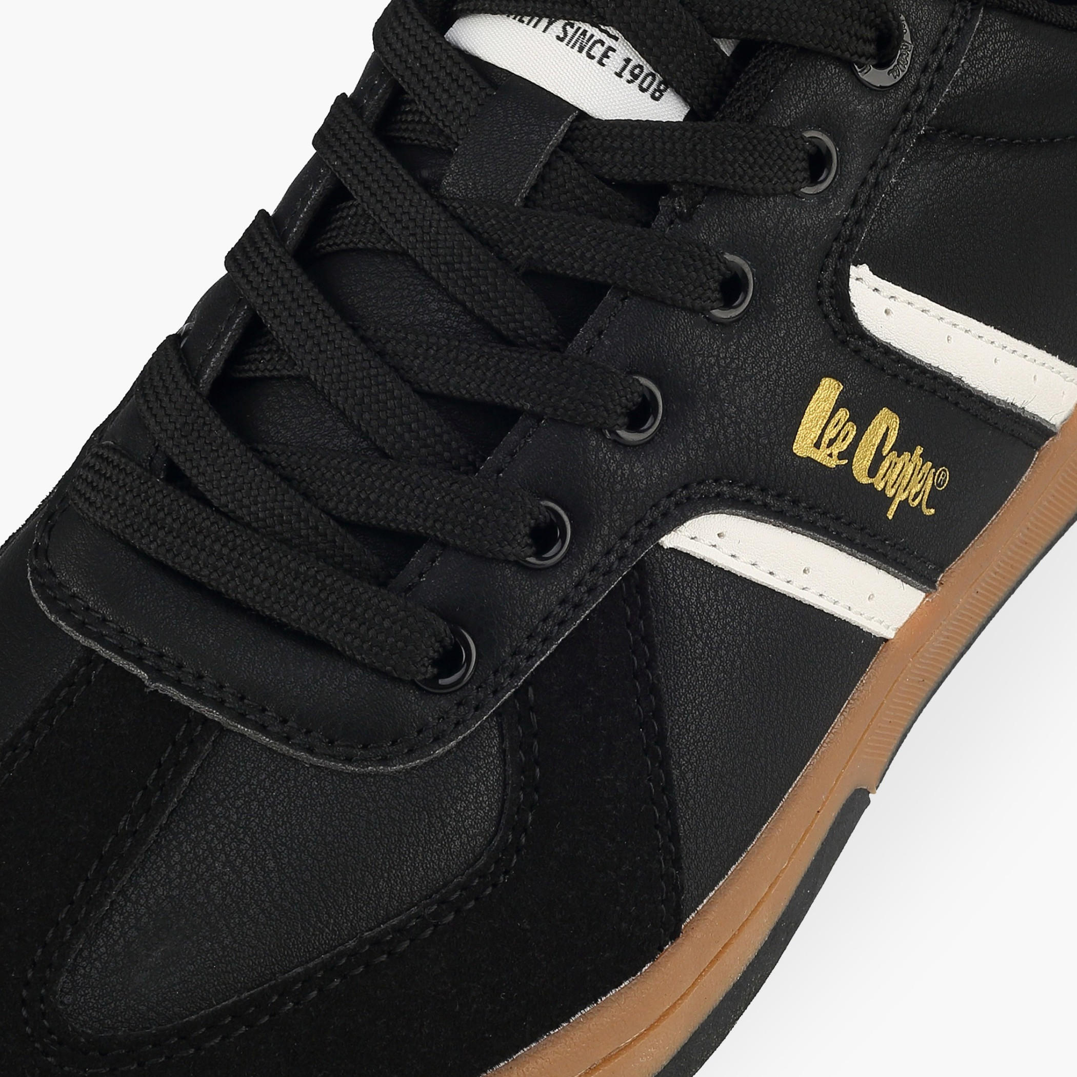 حذاء سنيكرز رجالي بطبعة شعار ورباط إغلاق من لي كوبر-men-shoes-sneakers-image-4
