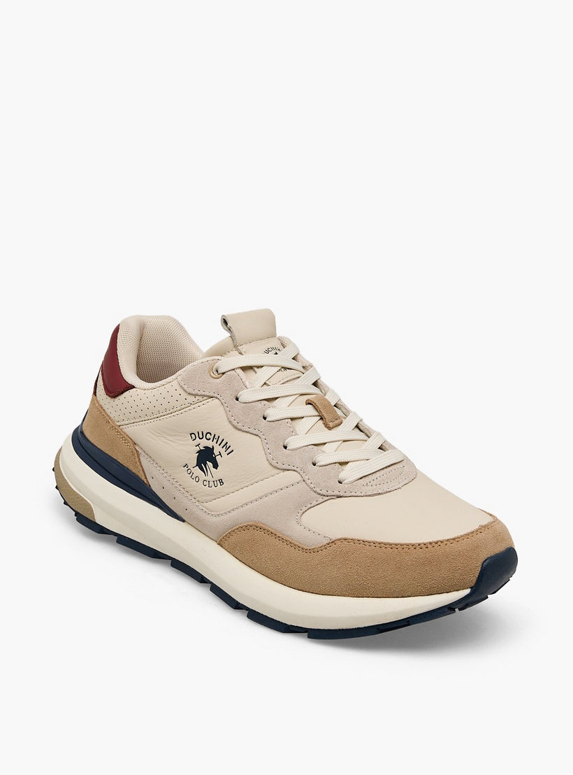 Duchini Men Logo Print Lace-Up Ankle Sneakers-men-shoes-sneakers-image-2