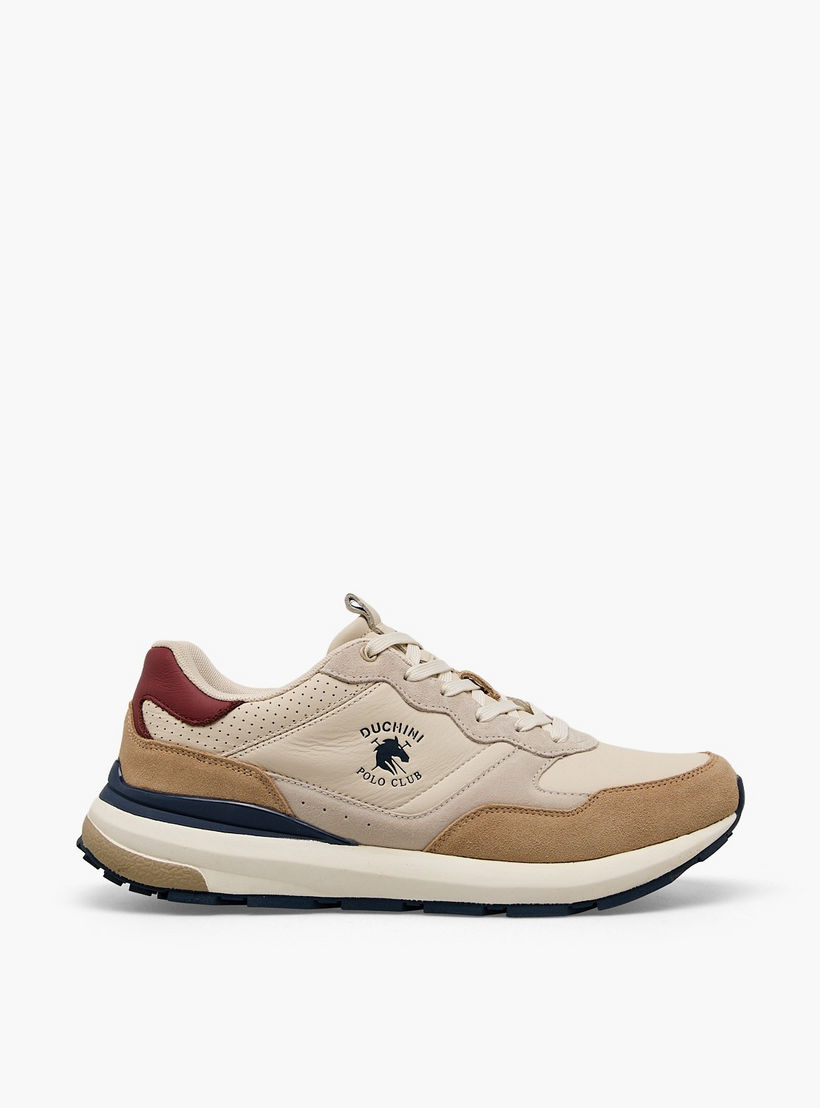 Duchini Men Logo Print Lace-Up Ankle Sneakers-men-shoes-sneakers-image-3