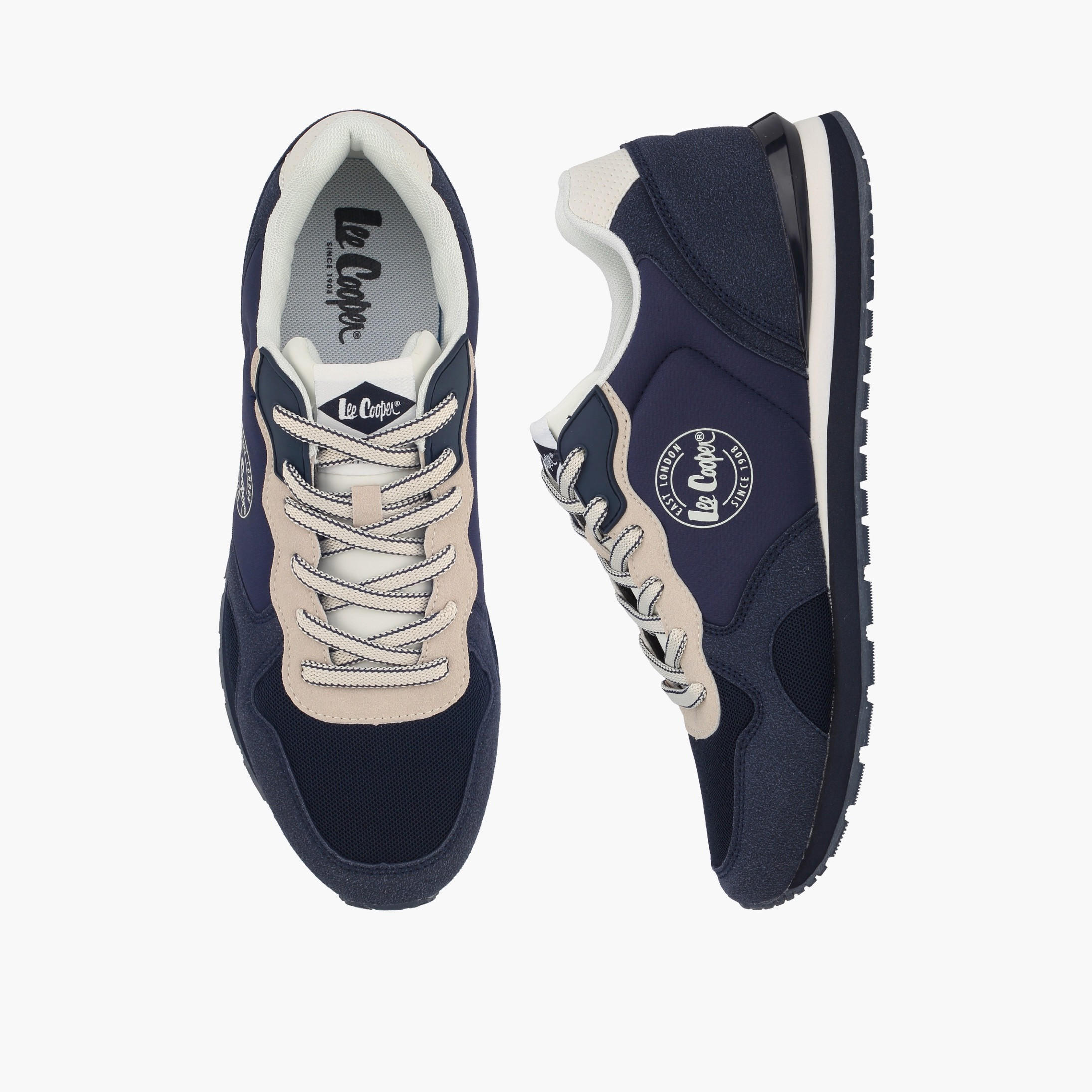 Lee Cooper Men Logo Print Lace-Up Sneakers-men-shoes-sneakers-image-1