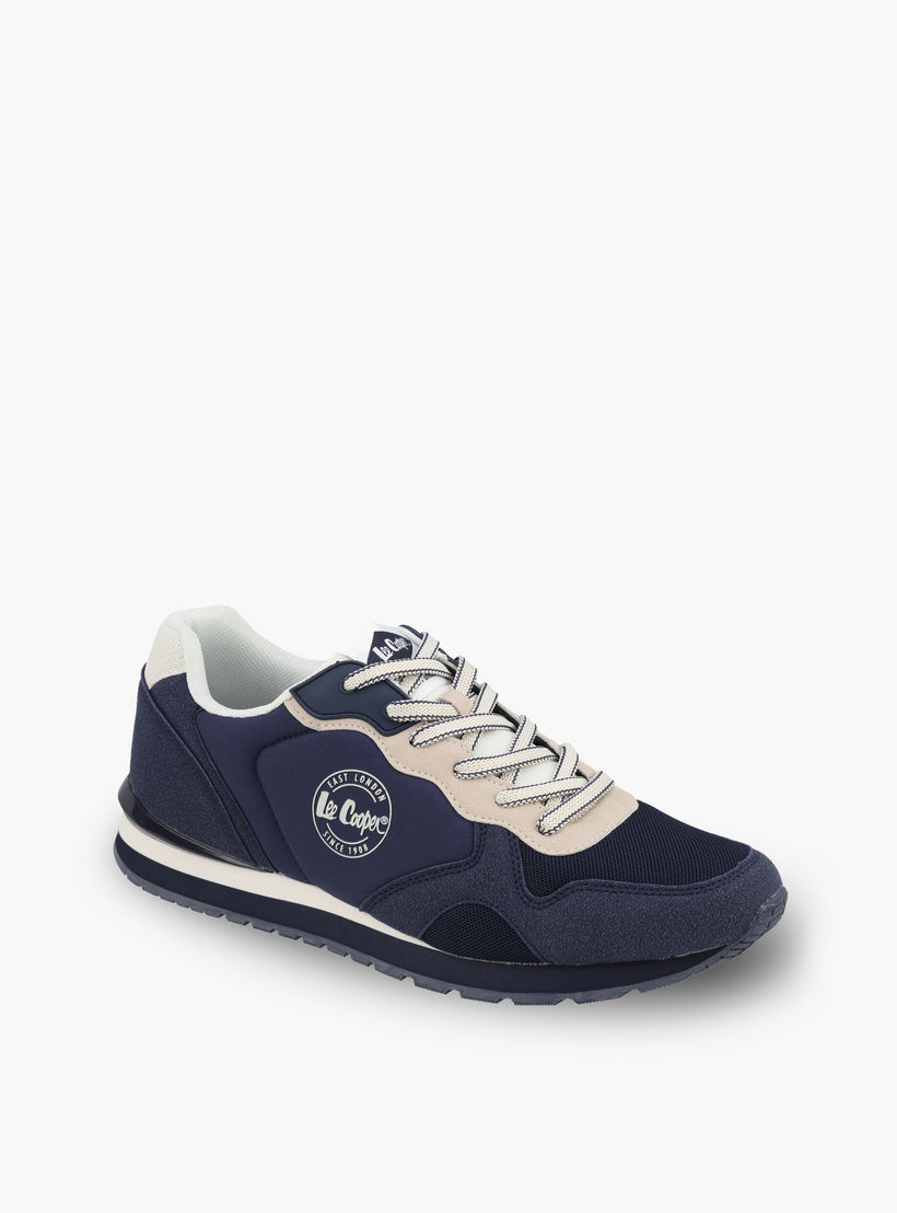 Lee Cooper Men Logo Print Lace-Up Sneakers-men-shoes-sneakers-image-2