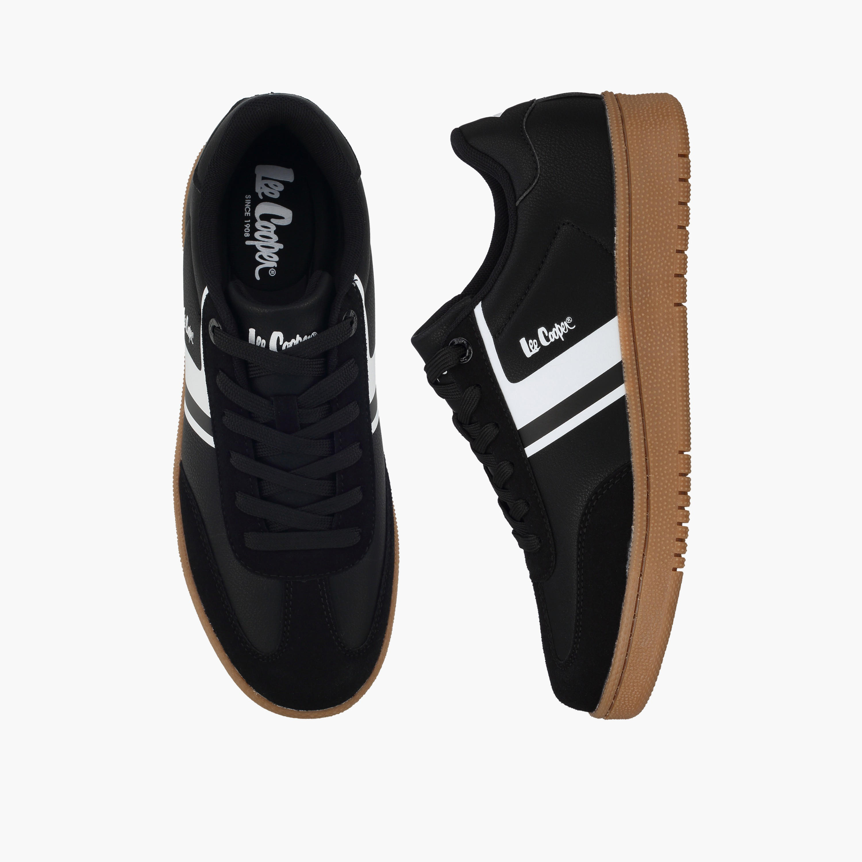 حذاء سنيكرز مقلم طول الكاحل برباط للنساء من لي كوبر-women-shoes-sneakers-image-1