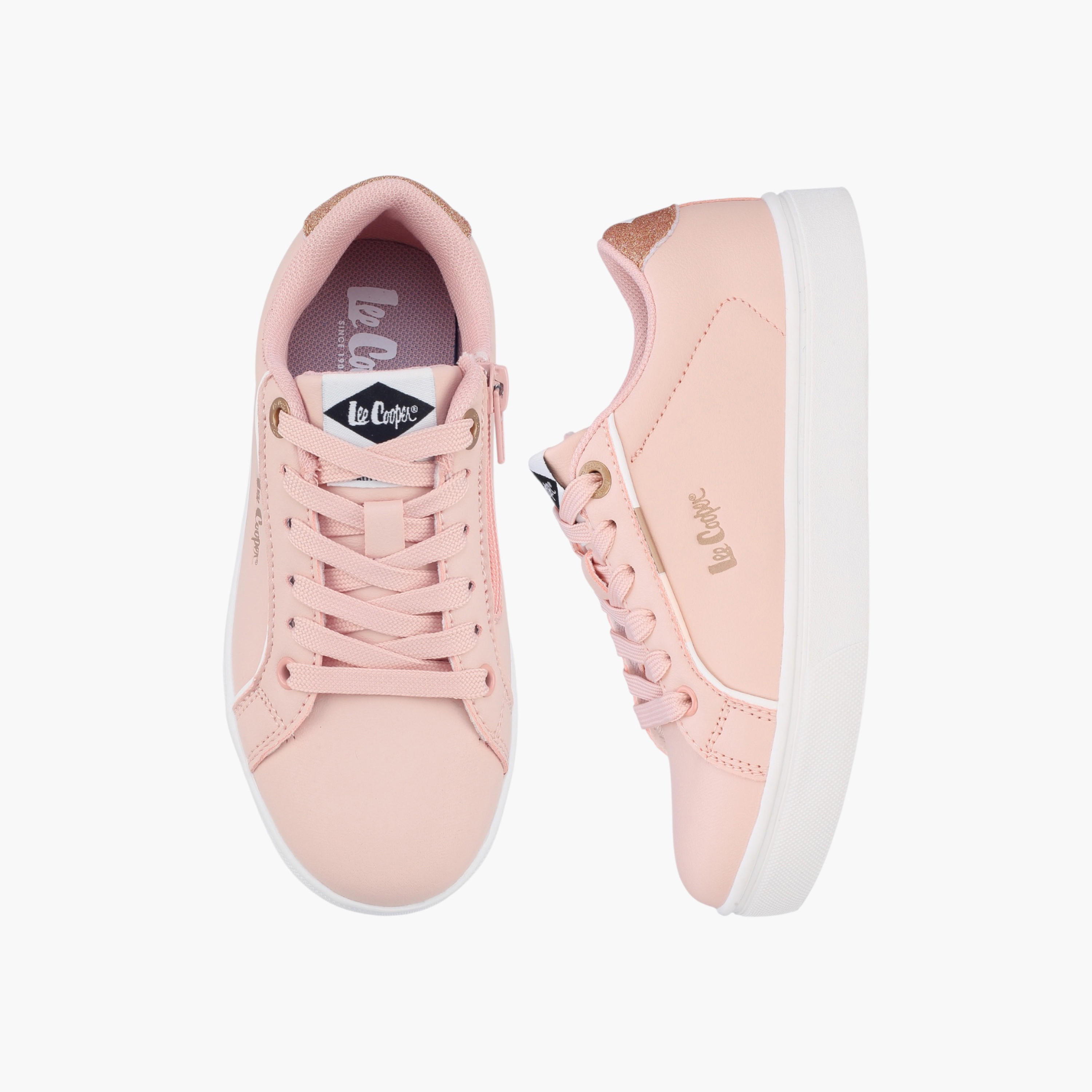 Lee Cooper Girls Lace-Up Sneakers-girls-shoes-sneakers-image-1