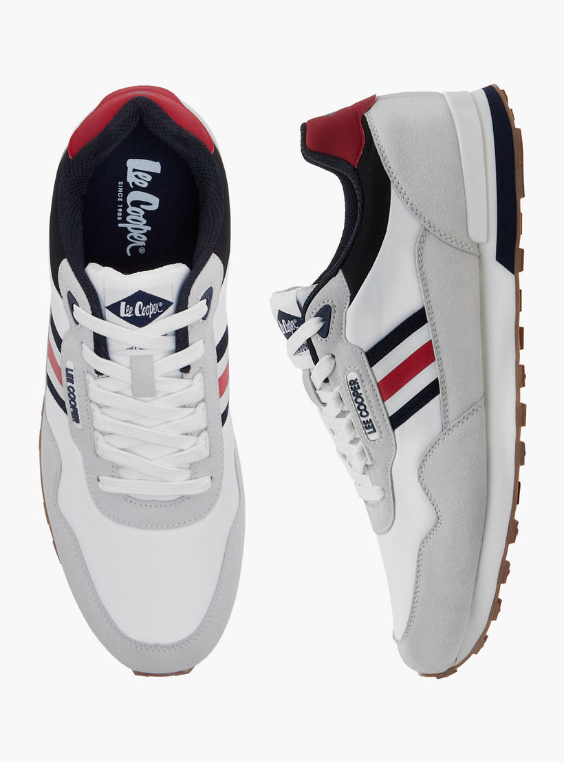 Lee Cooper Men Panelled Lace-Up Ortholite Sneakers-men-shoes-sneakers-image-1