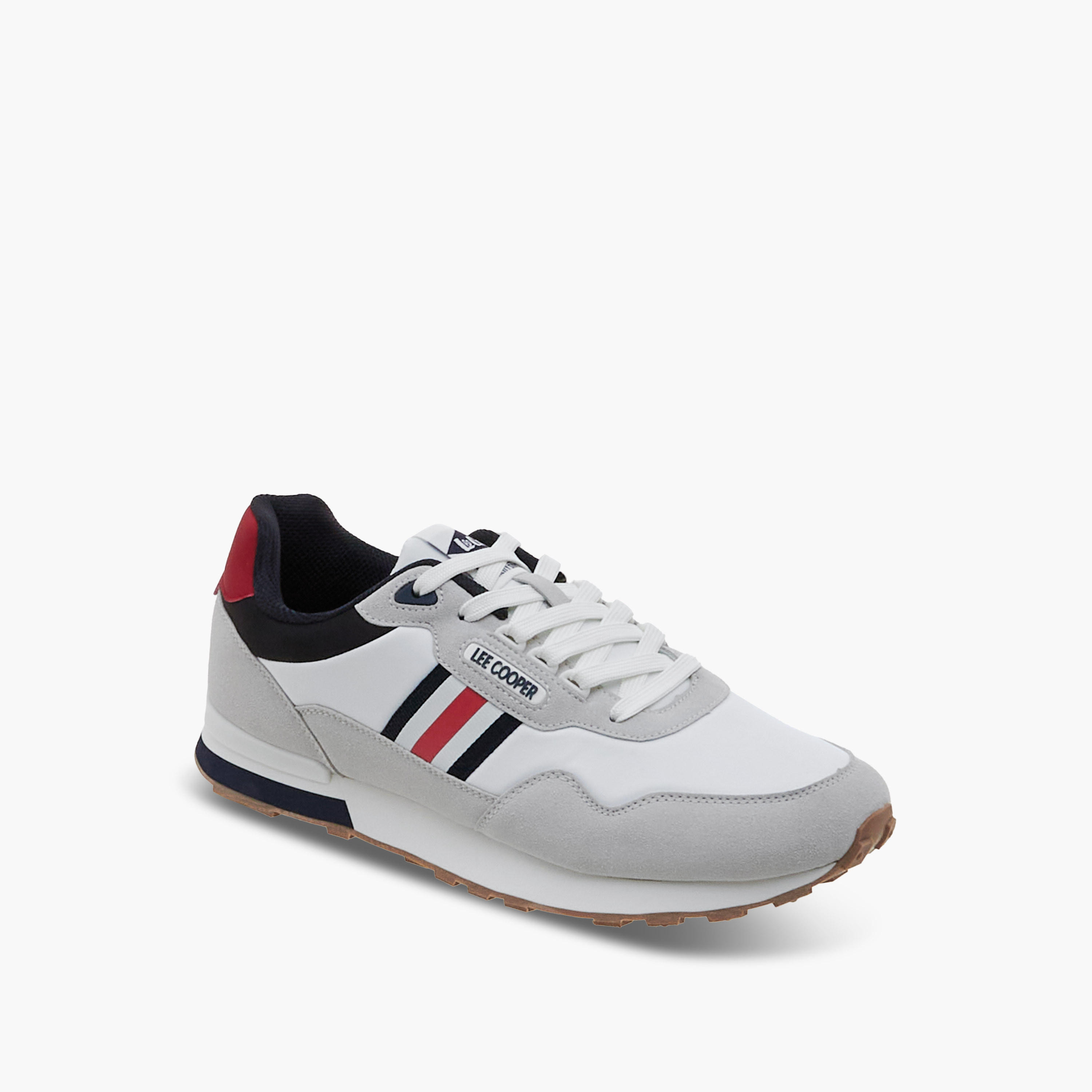 Lee Cooper Men Panelled Lace-Up Ortholite Sneakers-men-shoes-sneakers-image-2