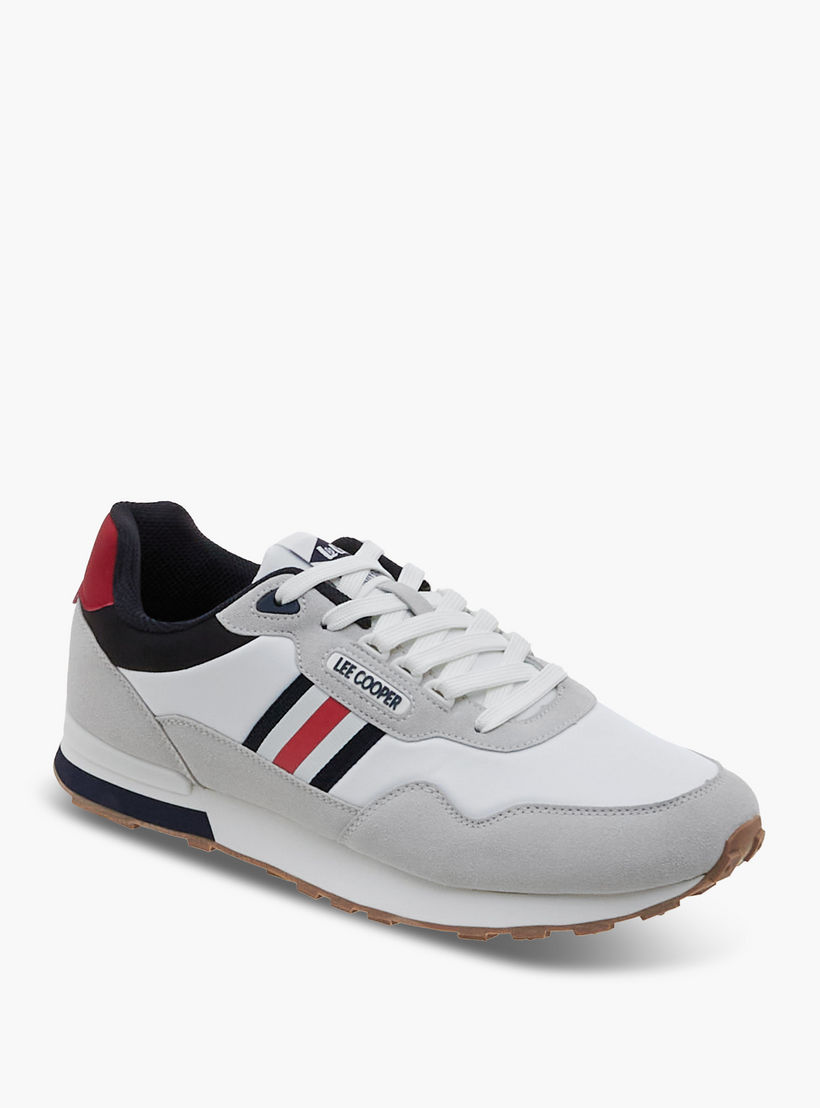 Lee Cooper Men Panelled Lace-Up Ortholite Sneakers-men-shoes-sneakers-image-2
