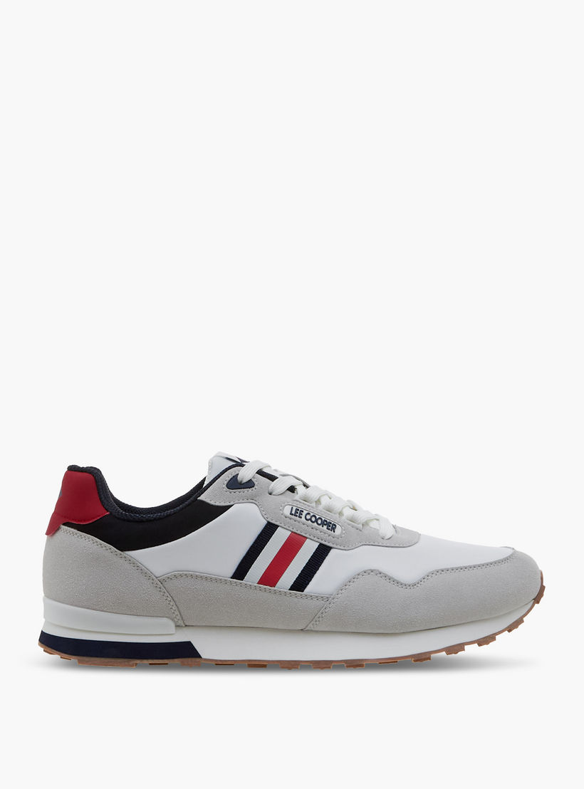 Lee Cooper Men Panelled Lace-Up Ortholite Sneakers-men-shoes-sneakers-image-3