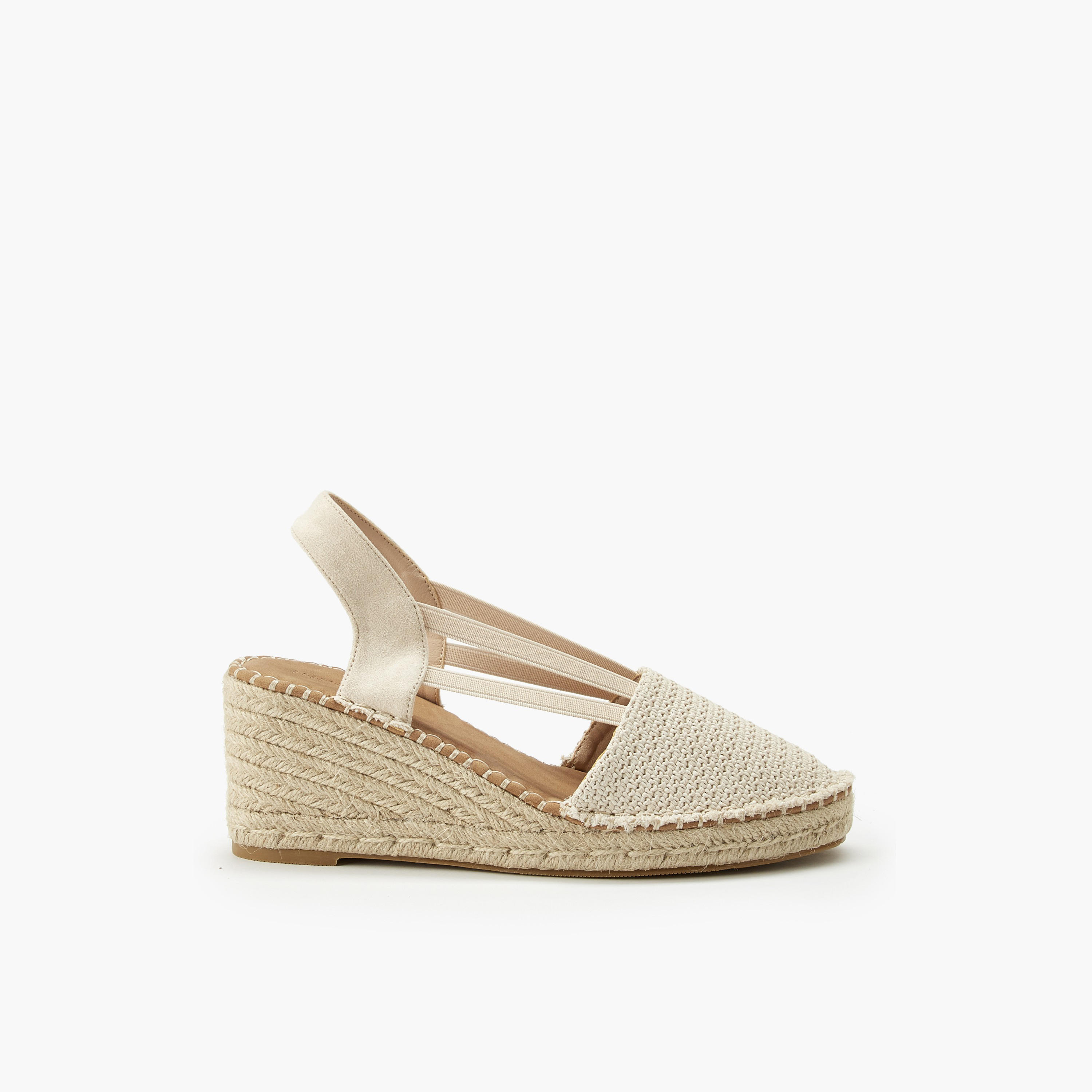 Peppermint Women Textured Wedge Heel Espadrille Sandals-women-shoes-sandals-heeled-image-3