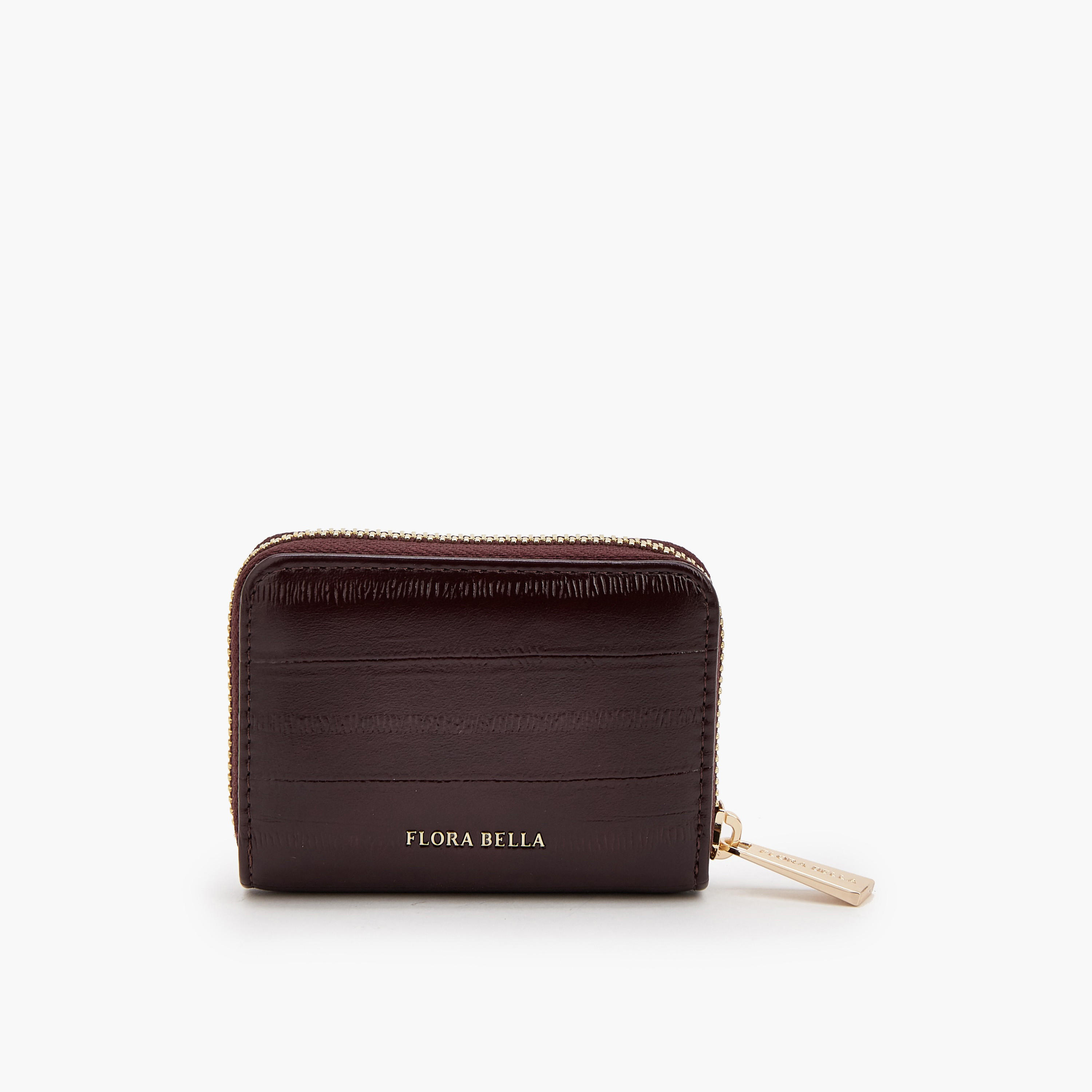 Flora Bella Solid Card Holder with Zip Closure-women-bagsandwallets-wallets-image-1