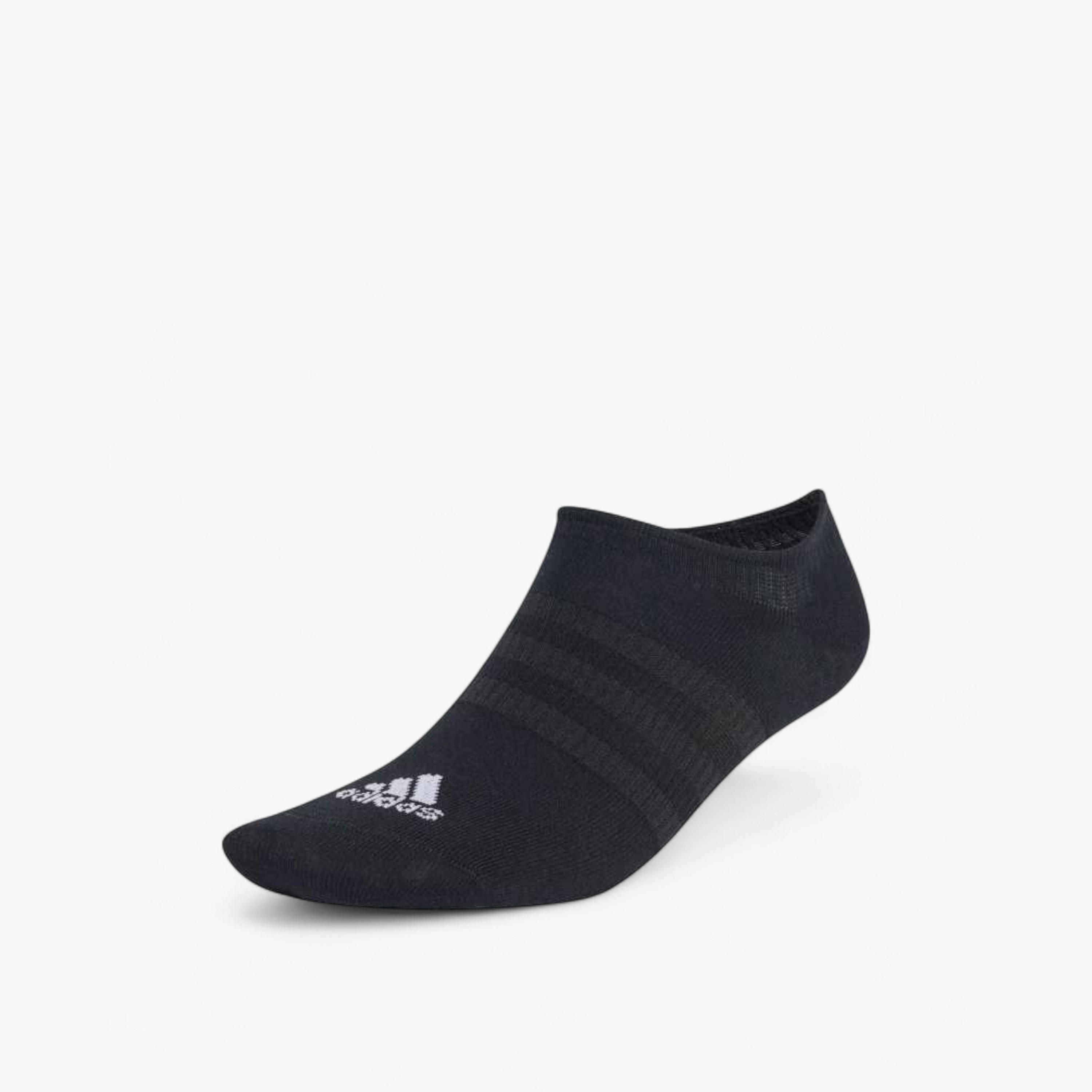 Adidas Logo Print No Show Sports Socks - Set of 3-men-socks-image-1
