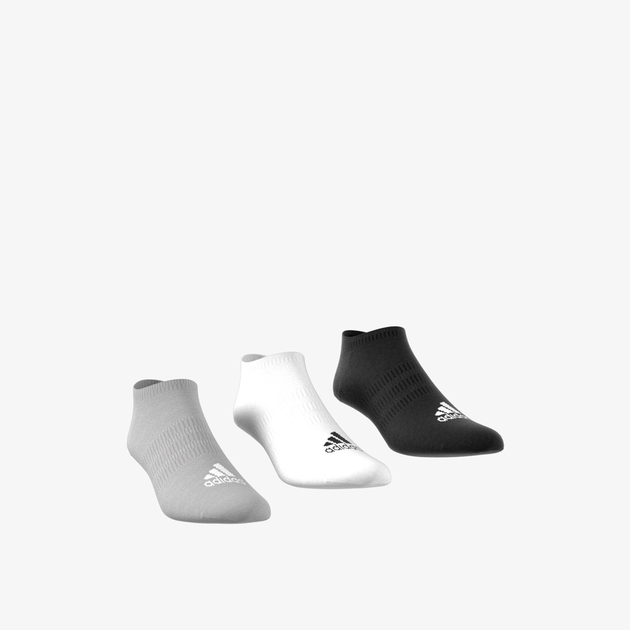 طقم جوارب رياضية 3 أزواج بطول الكاحل من أديداس - IC1328-men-socks-image-1