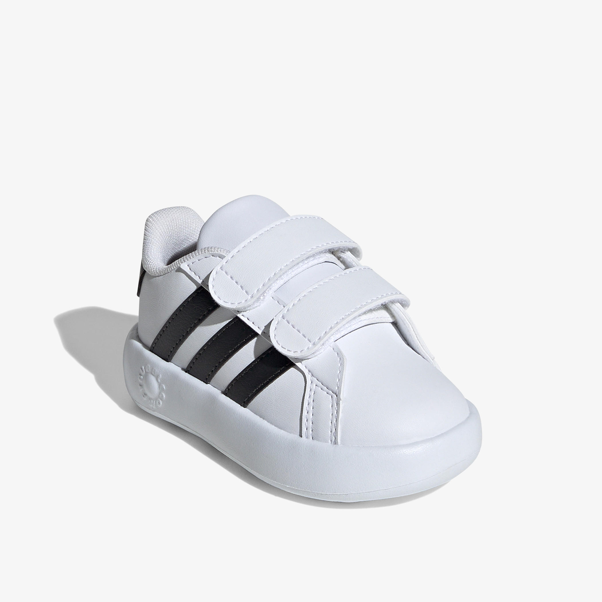 adidas Kids Grand Court 2.0 Hook & Loop Cushioned Sole Running Shoes-sports-boys-shoes-image-1
