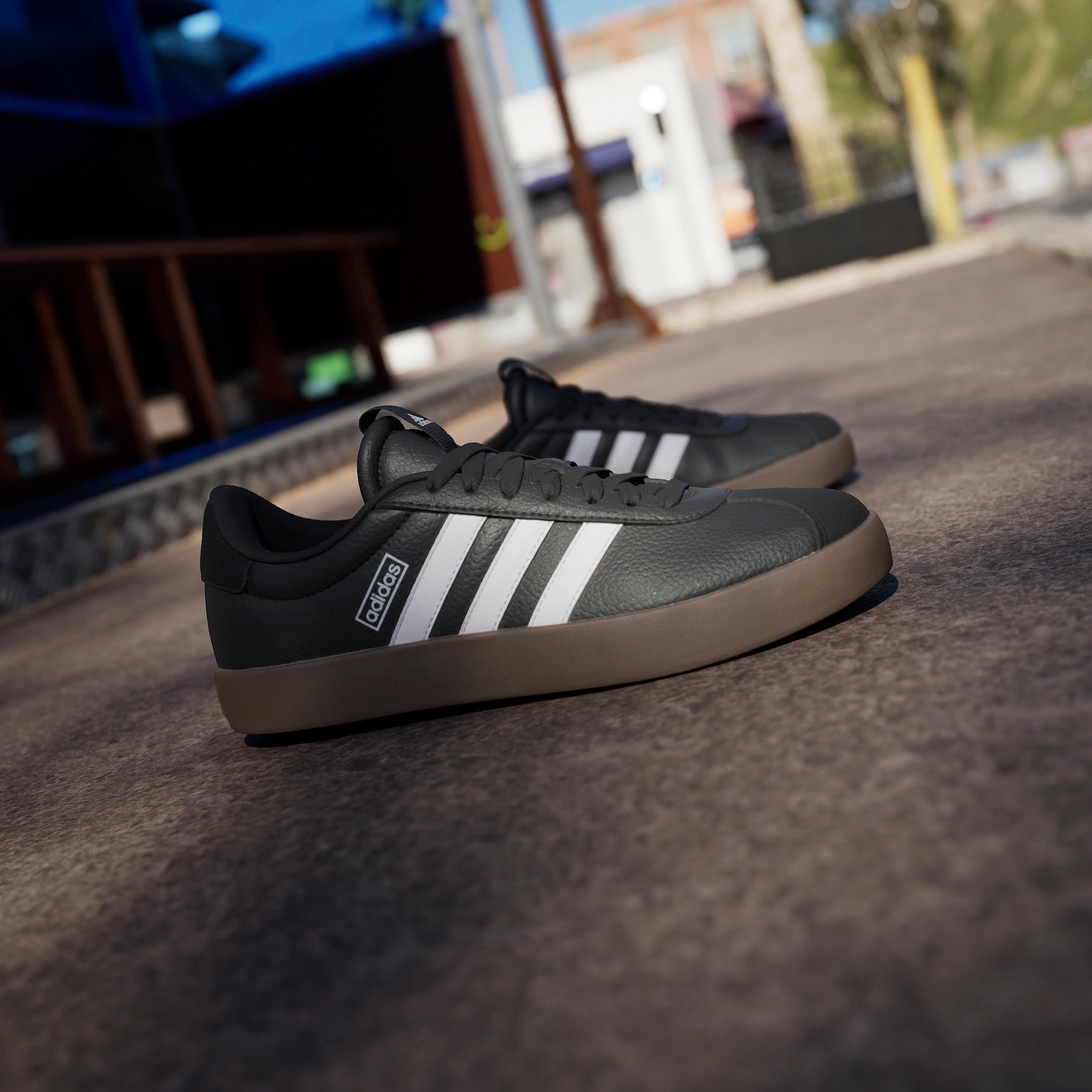 حذاء سنيكرز سادة برباط إغلاق للنساء من أديداس - VL COURT 3.0-sports-women-shoes-image-11