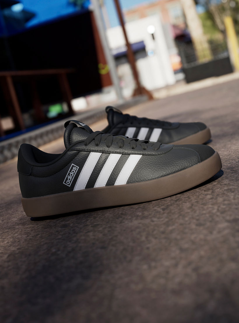 حذاء سنيكرز سادة برباط إغلاق للنساء من أديداس - VL COURT 3.0-sports-women-shoes-image-11