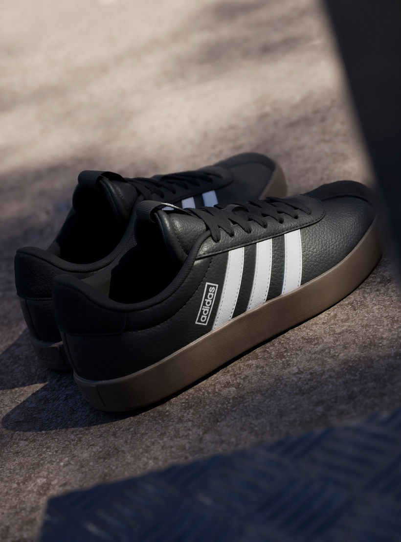 حذاء سنيكرز سادة برباط إغلاق للنساء من أديداس - VL COURT 3.0-sports-women-shoes-image-12