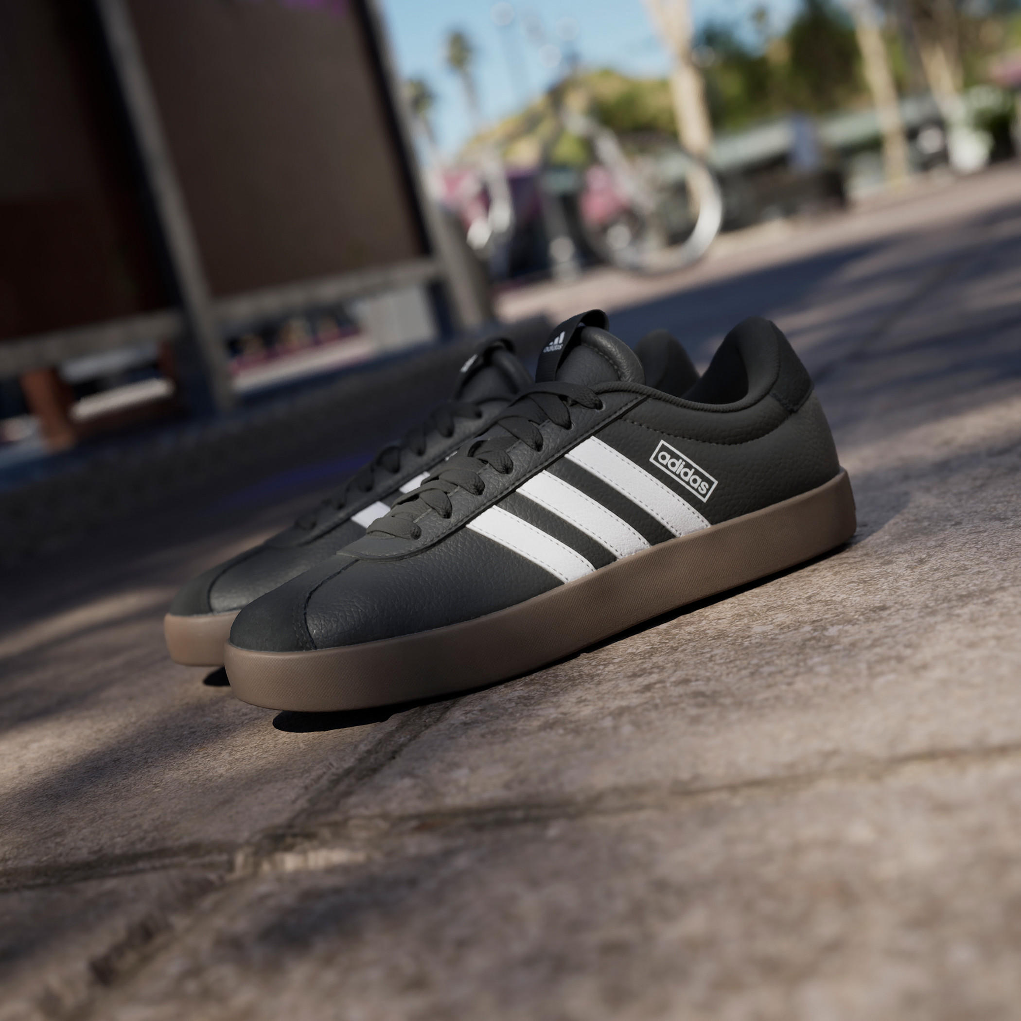 حذاء سنيكرز سادة برباط إغلاق للنساء من أديداس - VL COURT 3.0-sports-women-shoes-image-14