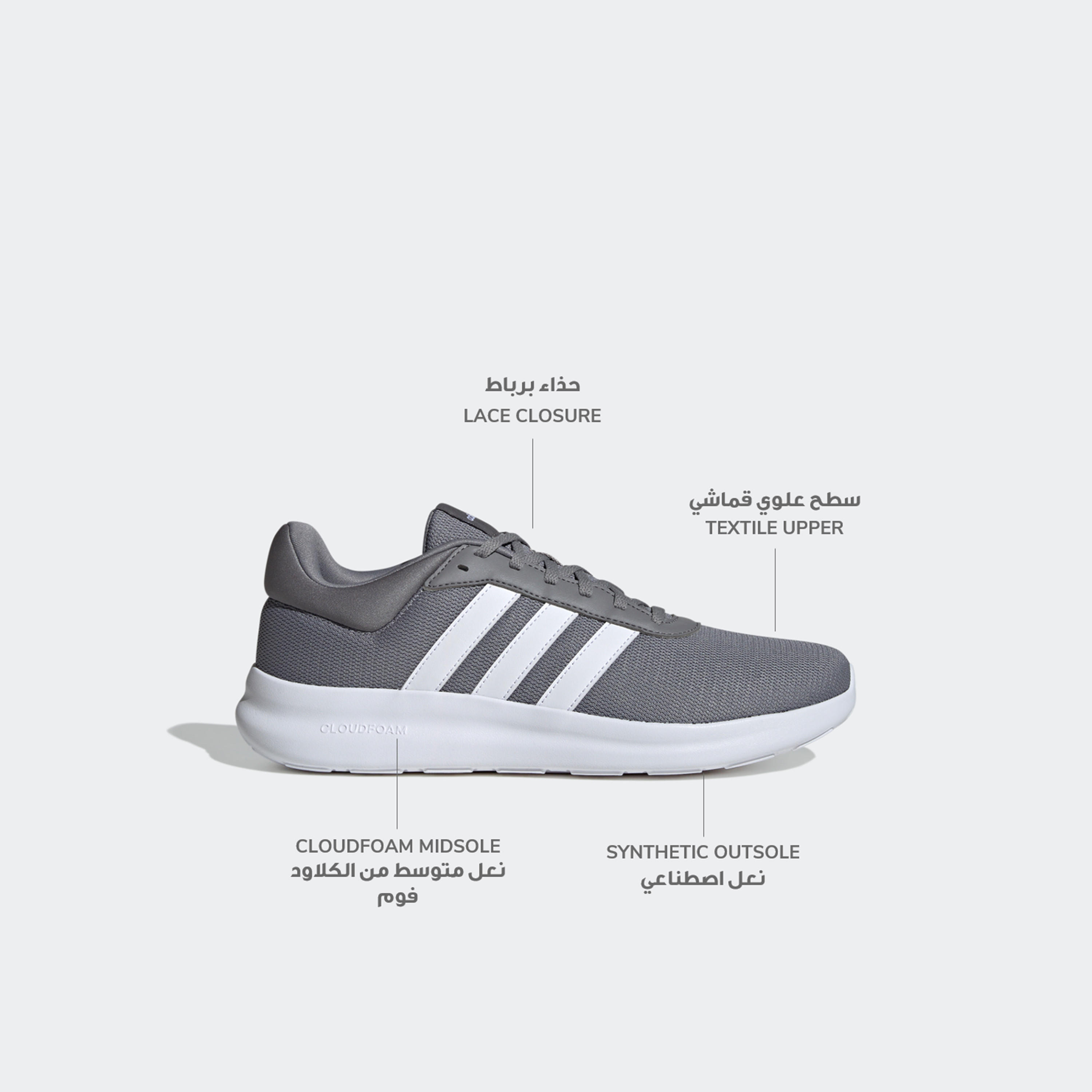 حذاء سنيكرز برباط لايت ريسر 4.0 للرجال من أديداس-sports-men-shoes-image-2