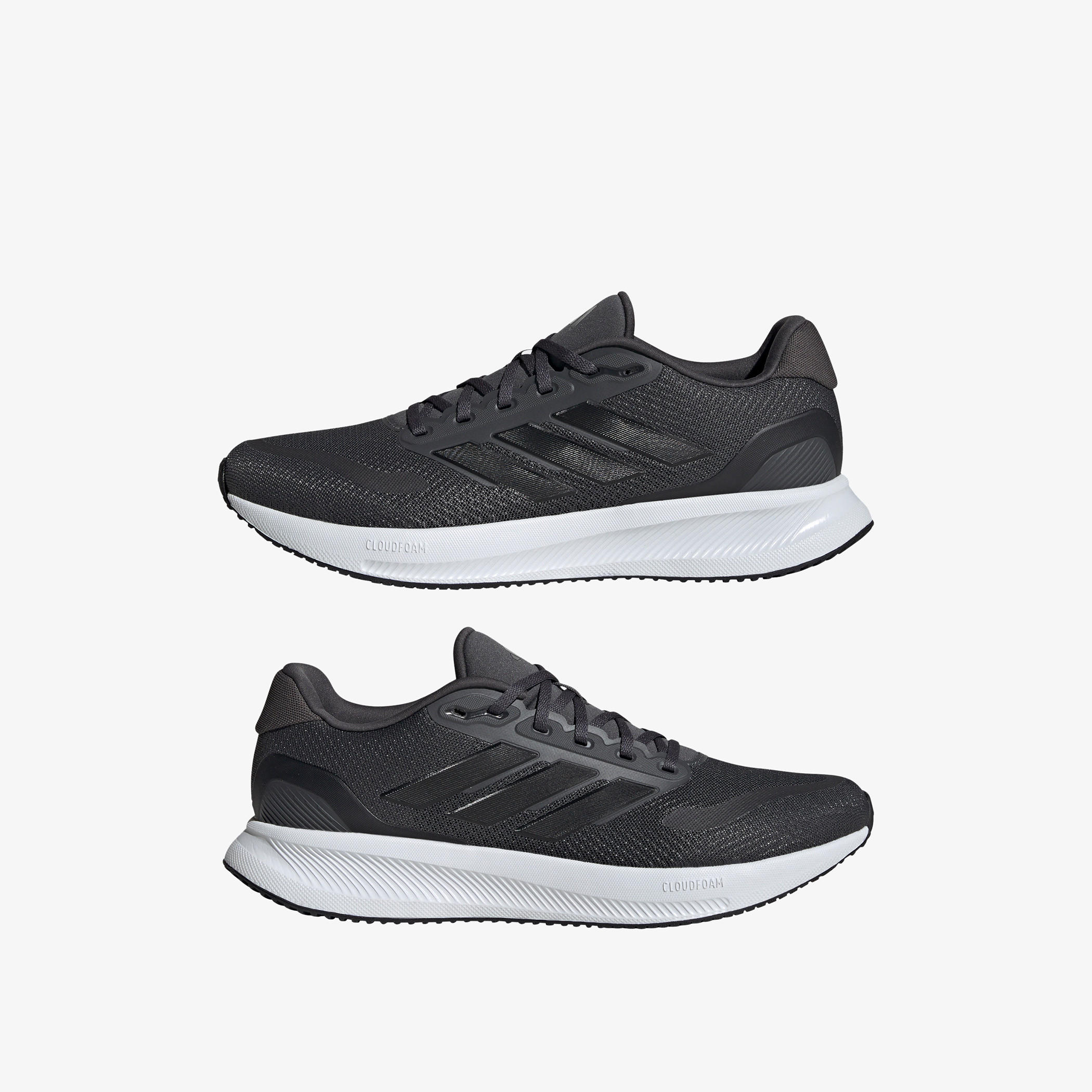 Adidas Men's Textured Running Shoes with Lace-Up Closure - Runfalcon 5-sports-men-shoes-image-2