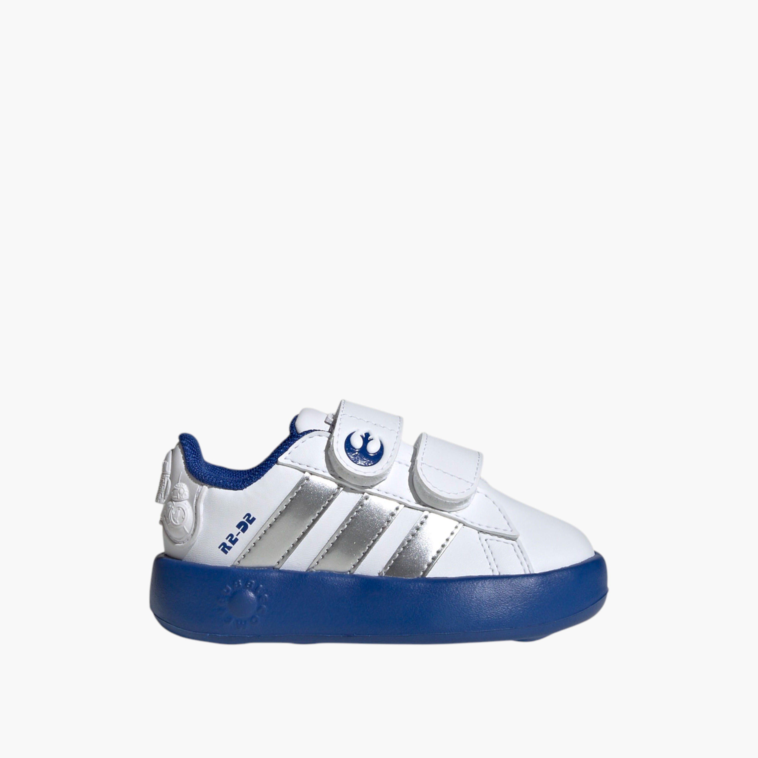 adidas Kids Droids Grand Court Cf I Hook & Loop Ankle Sneakers Durable Shoes-sports-boys-shoes-image-2