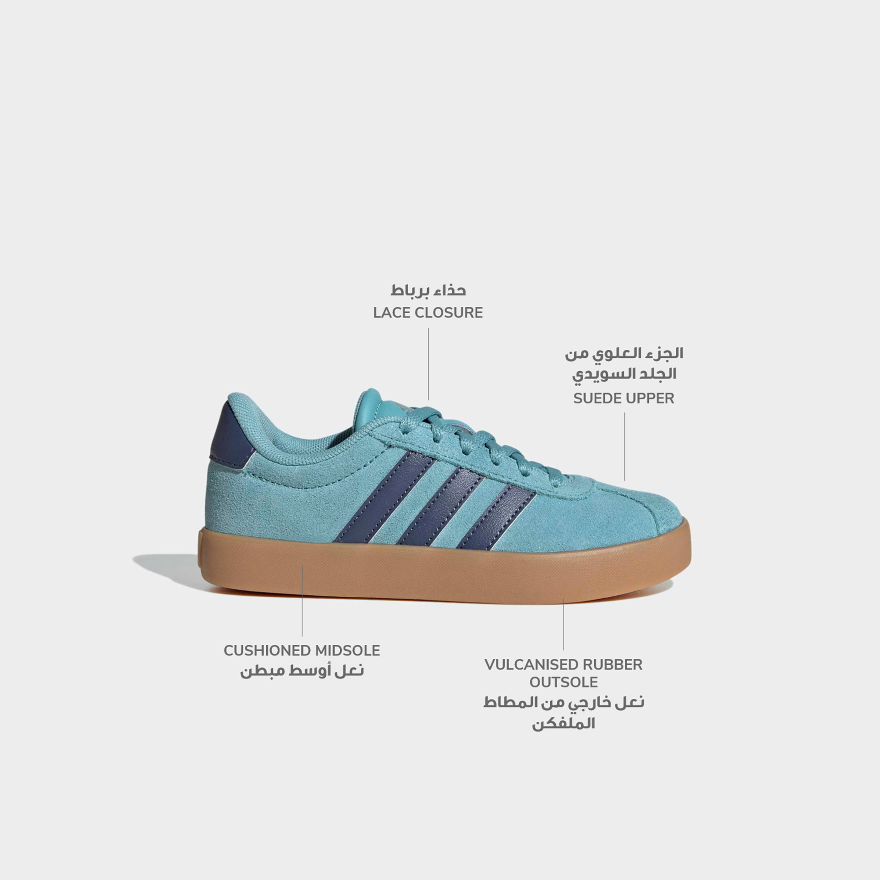 Adidas Boys VL Court 3.0 Lace-Up Sneakers-sports-boys-shoes-image-2