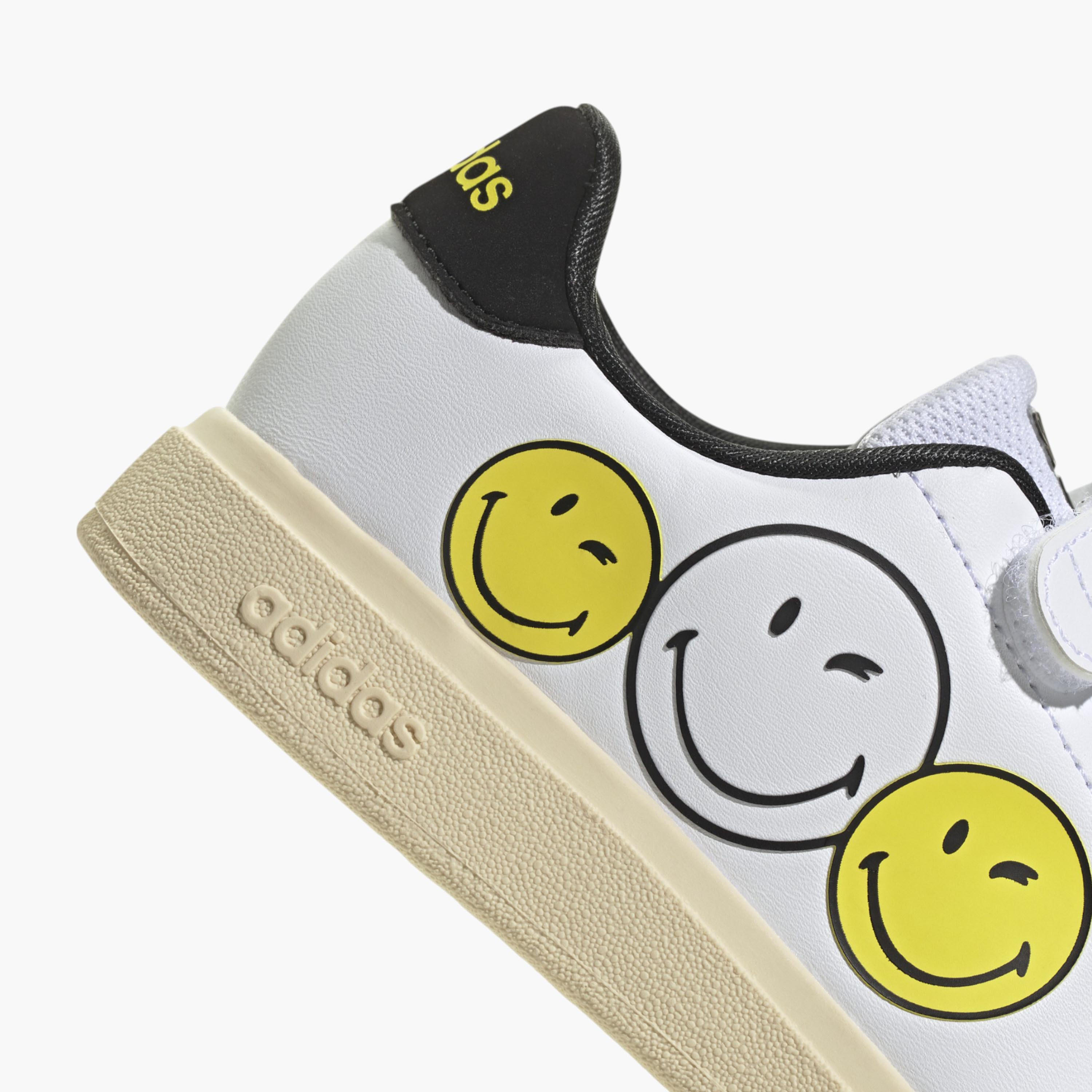 adidas Kids' ADVANTAGE SMILEY CF Sneakers with Hook and Loop Closure - IH6251-boys-shoes-schoolshoes-image-5