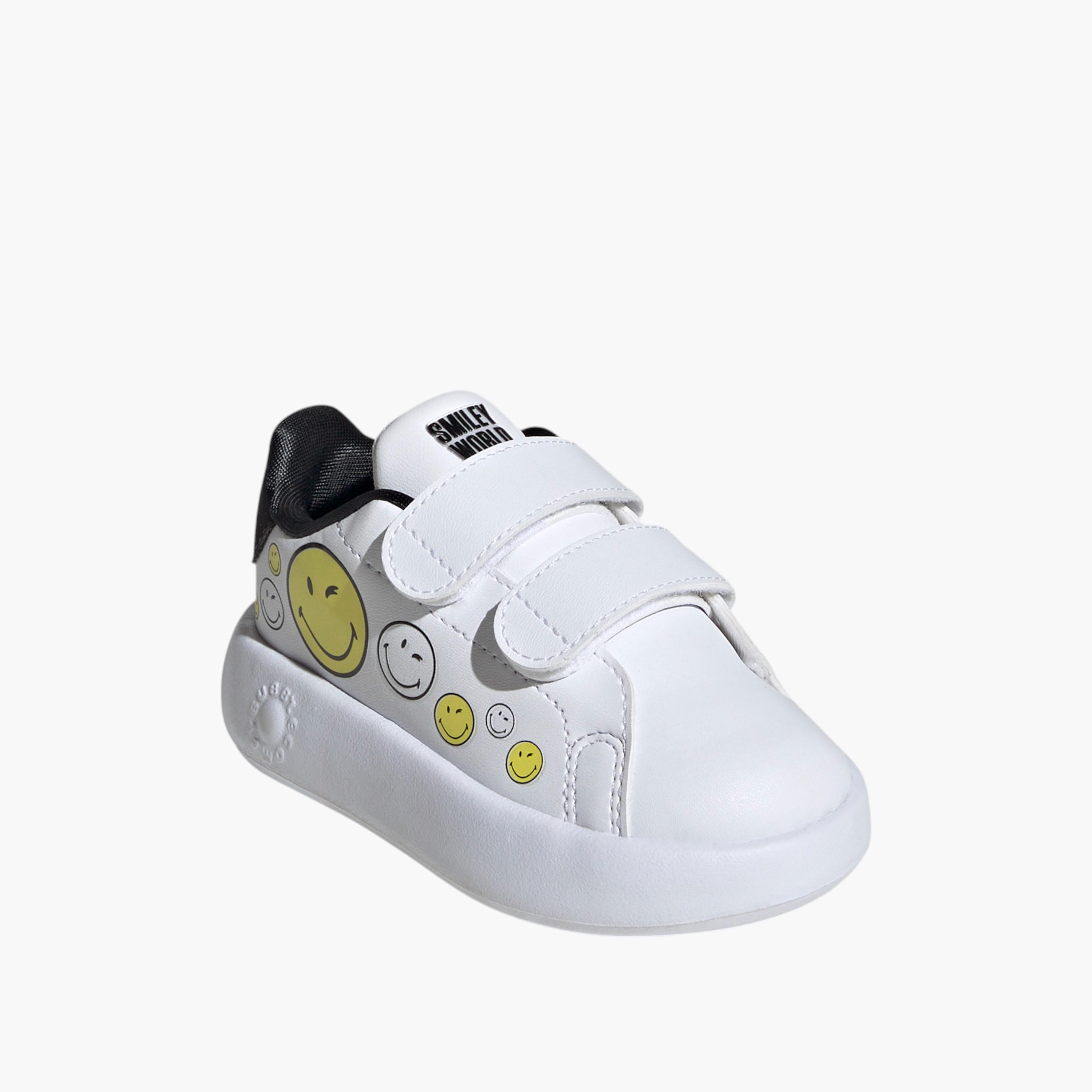 Adidas Kids' ADVANTAGE SMILEY CF I Sneakers with Hook and Loop Closure - IH6257-sports-boys-shoes-image-1