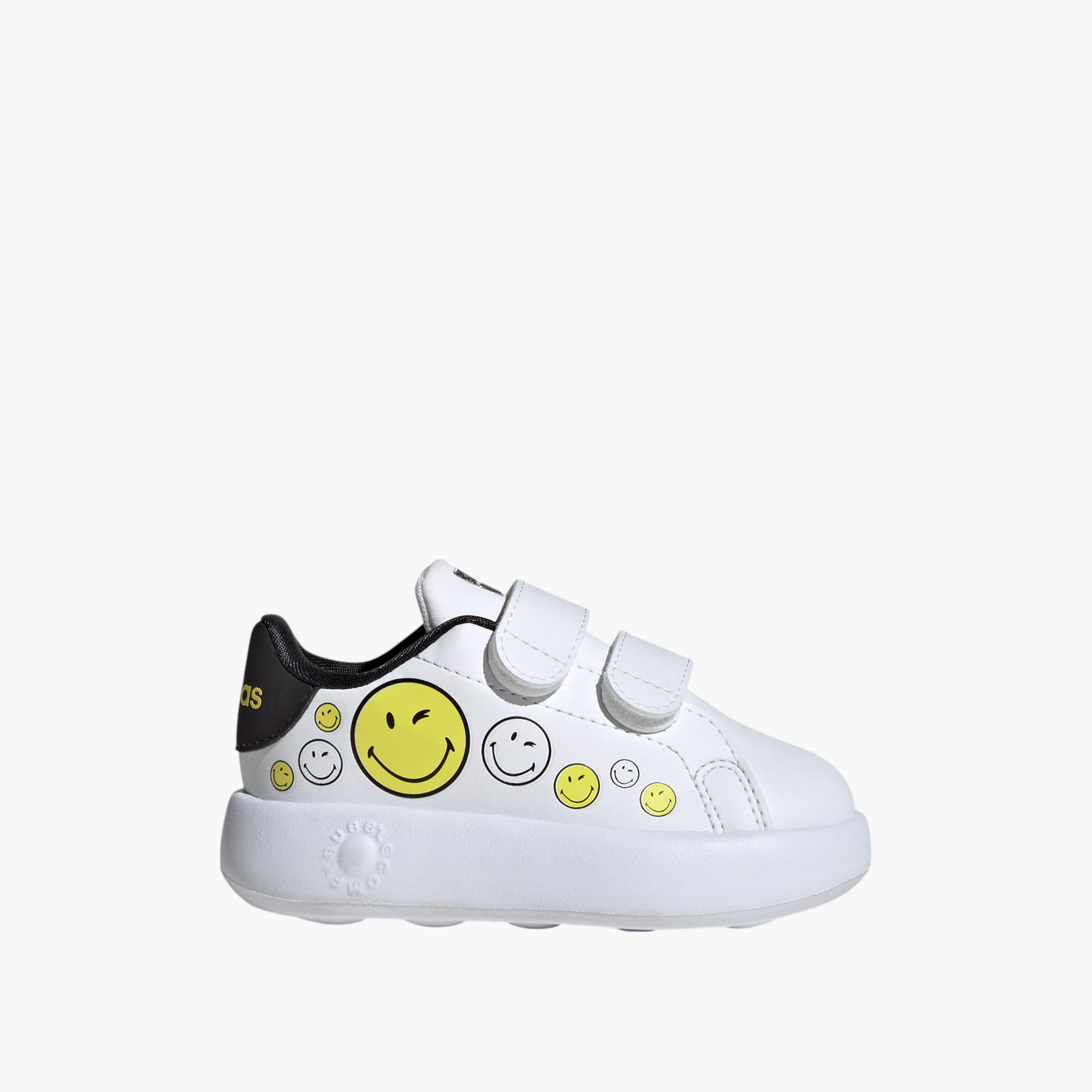 Adidas Kids' ADVANTAGE SMILEY CF I Sneakers with Hook and Loop Closure - IH6257-sports-boys-shoes-image-2