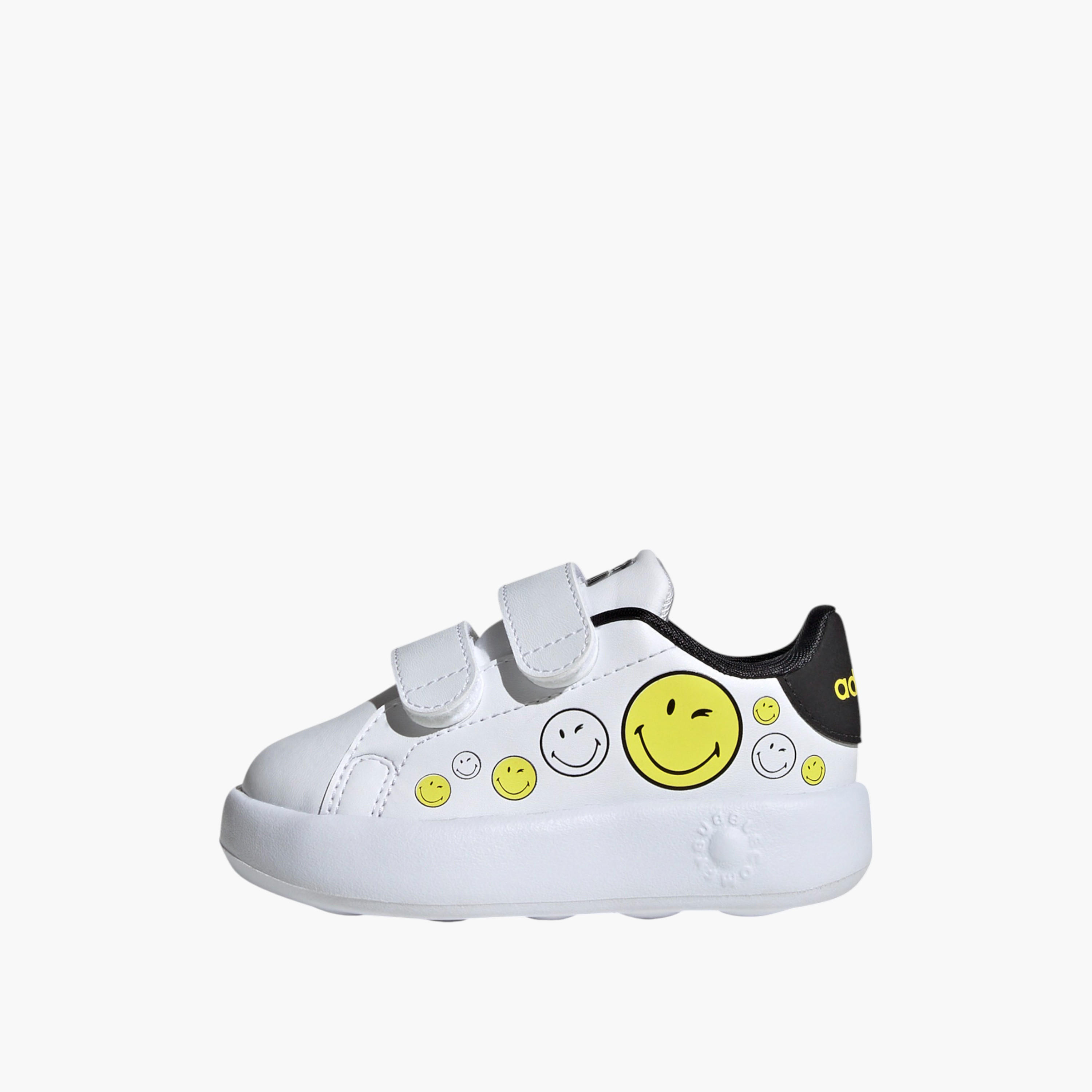 Adidas Kids' ADVANTAGE SMILEY CF I Sneakers with Hook and Loop Closure - IH6257-sports-boys-shoes-image-3