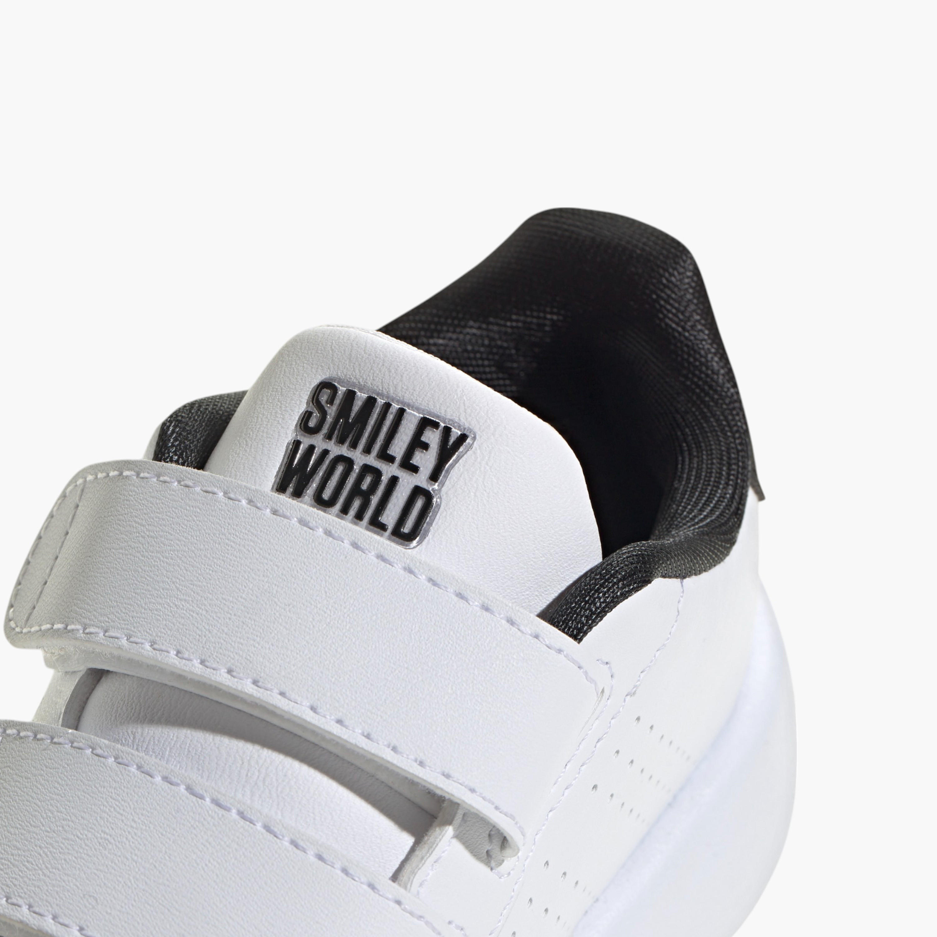 Adidas Kids' ADVANTAGE SMILEY CF I Sneakers with Hook and Loop Closure - IH6257-sports-boys-shoes-image-4