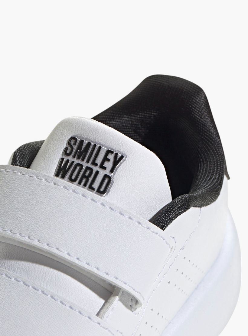 Adidas Kids' ADVANTAGE SMILEY CF I Sneakers with Hook and Loop Closure - IH6257-sports-boys-shoes-image-4