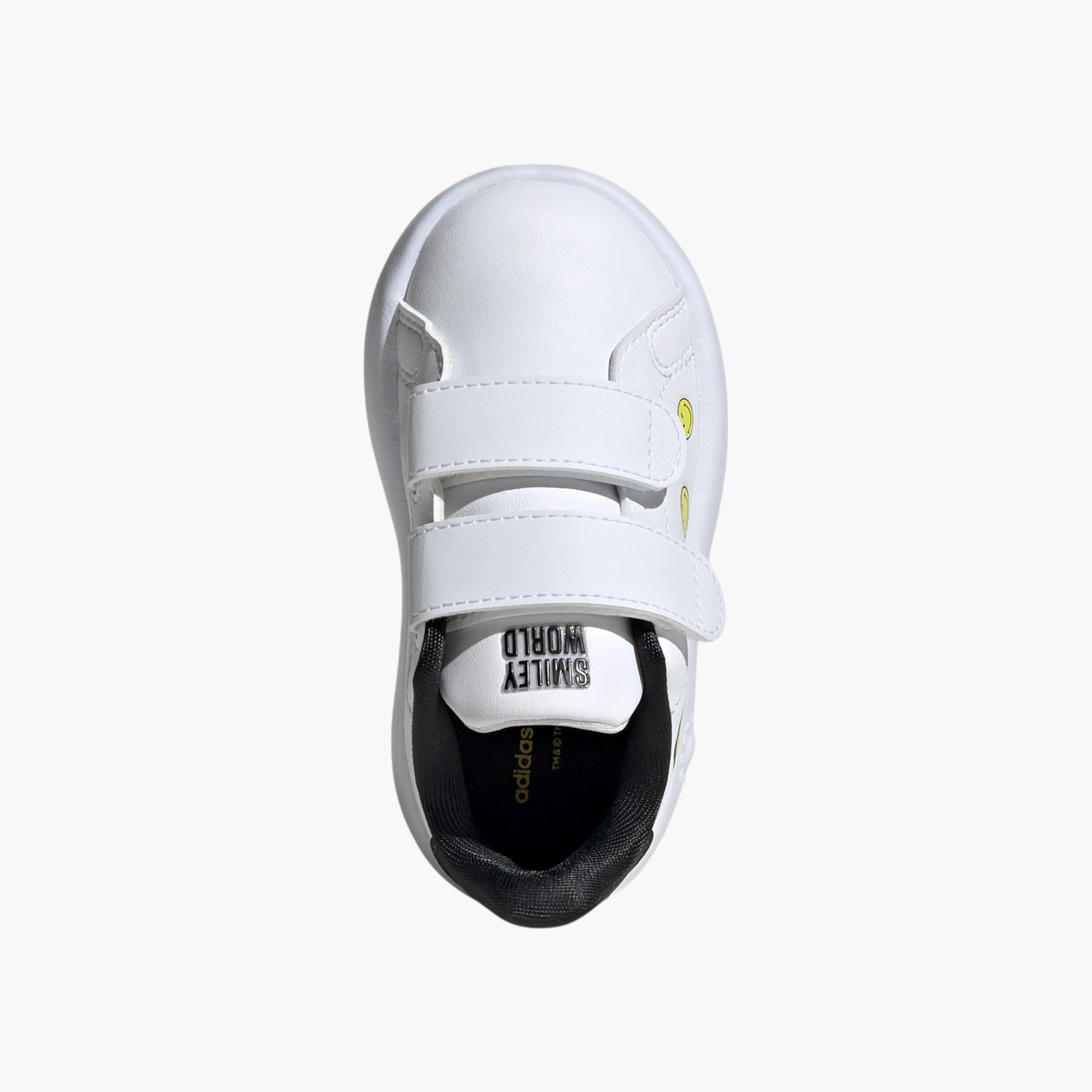 Adidas Kids' ADVANTAGE SMILEY CF I Sneakers with Hook and Loop Closure - IH6257-sports-boys-shoes-image-5
