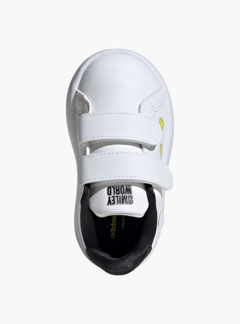 Adidas Kids' ADVANTAGE SMILEY CF I Sneakers with Hook and Loop Closure - IH6257-sports-boys-shoes-image-5