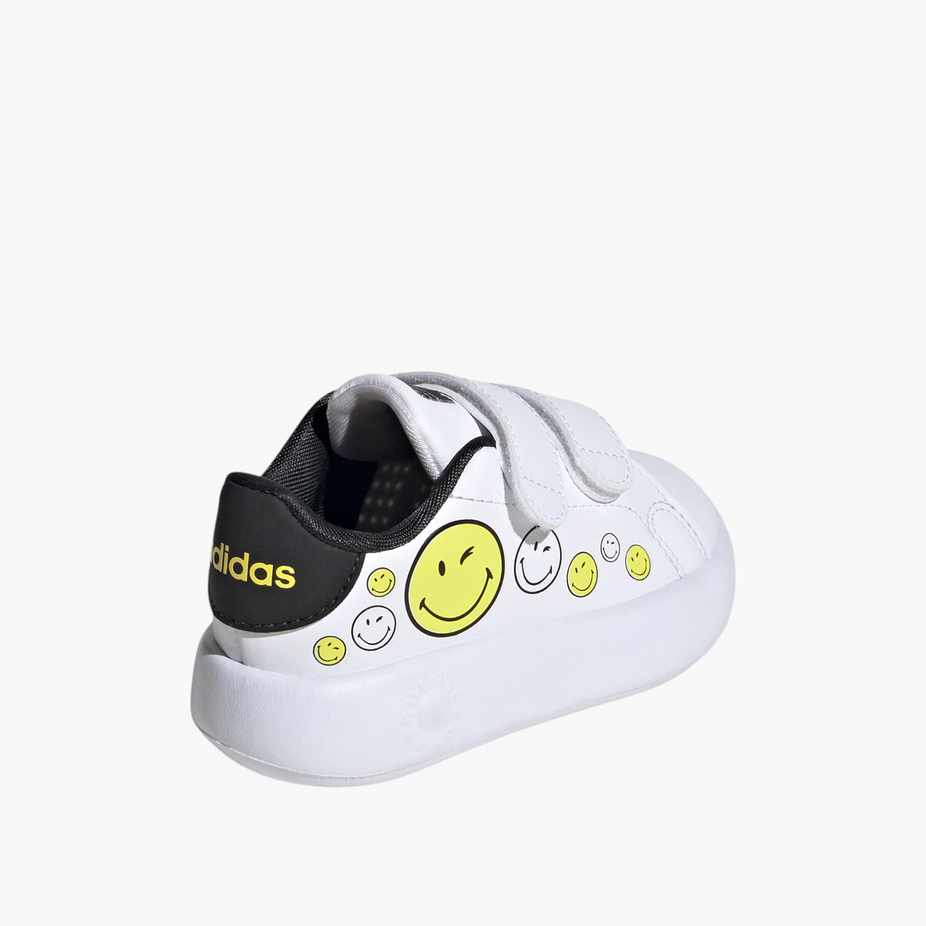 Adidas Kids' ADVANTAGE SMILEY CF I Sneakers with Hook and Loop Closure - IH6257-sports-boys-shoes-image-8