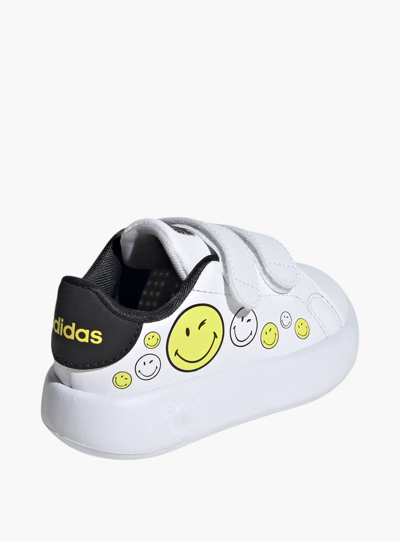 Adidas Kids' ADVANTAGE SMILEY CF I Sneakers with Hook and Loop Closure - IH6257-sports-boys-shoes-image-8