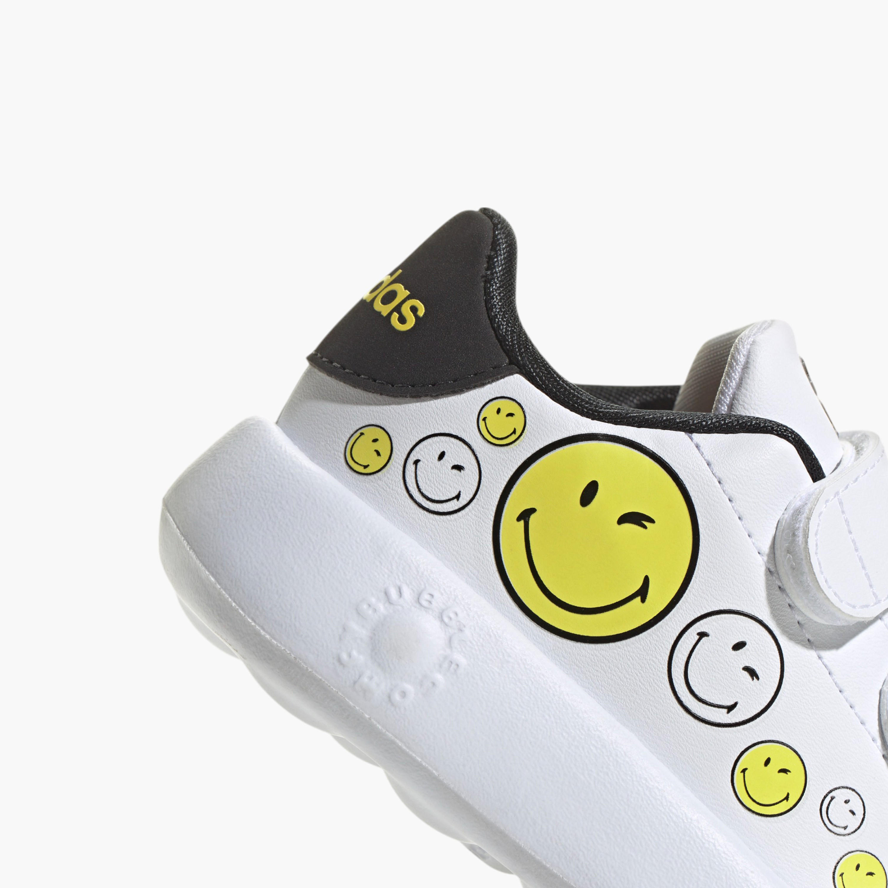 Adidas Kids' ADVANTAGE SMILEY CF I Sneakers with Hook and Loop Closure - IH6257-sports-boys-shoes-image-9